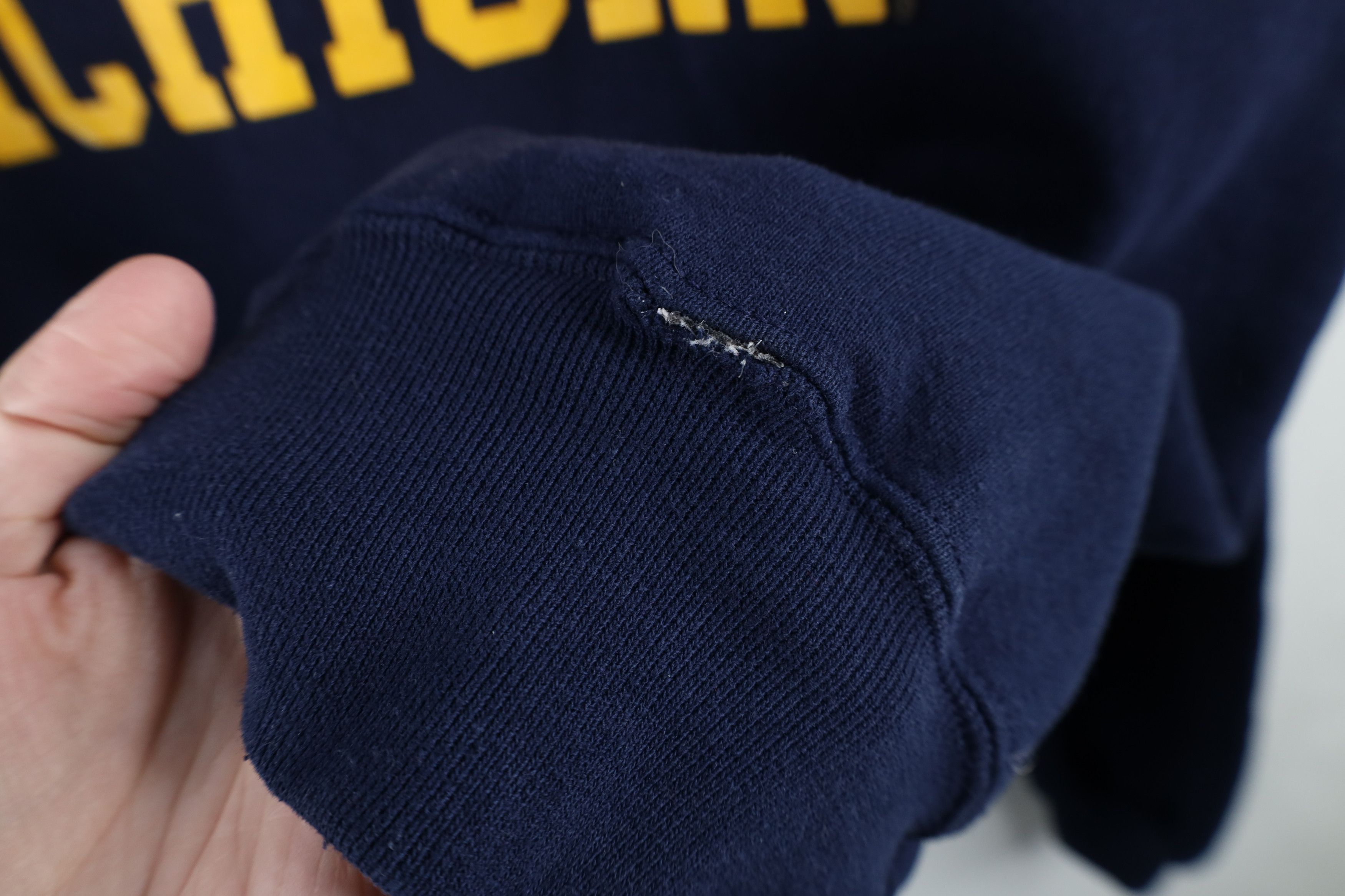 Vintage Vintage 90s Spell University of Michigan Crewneck Sweatshirt Size US XXL / EU 58 / 5 - 6 Thumbnail