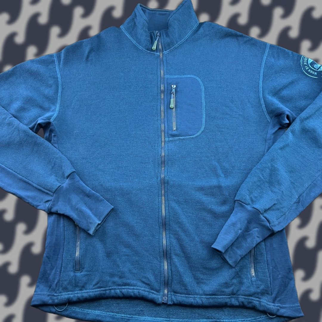 Vintage Devold Merino Wool Jacket Mens Large Blue Full Zip Outdoor Hiking Indoor Casual Workwear Regular Size US L / EU 52-54 / 3 - 1 Thumbnail