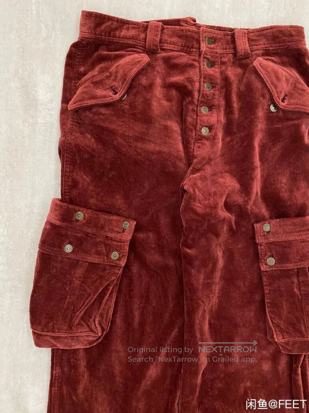 VINNY's vintage multy pocket corduroy pants. Size US 27 - 3 Thumbnail