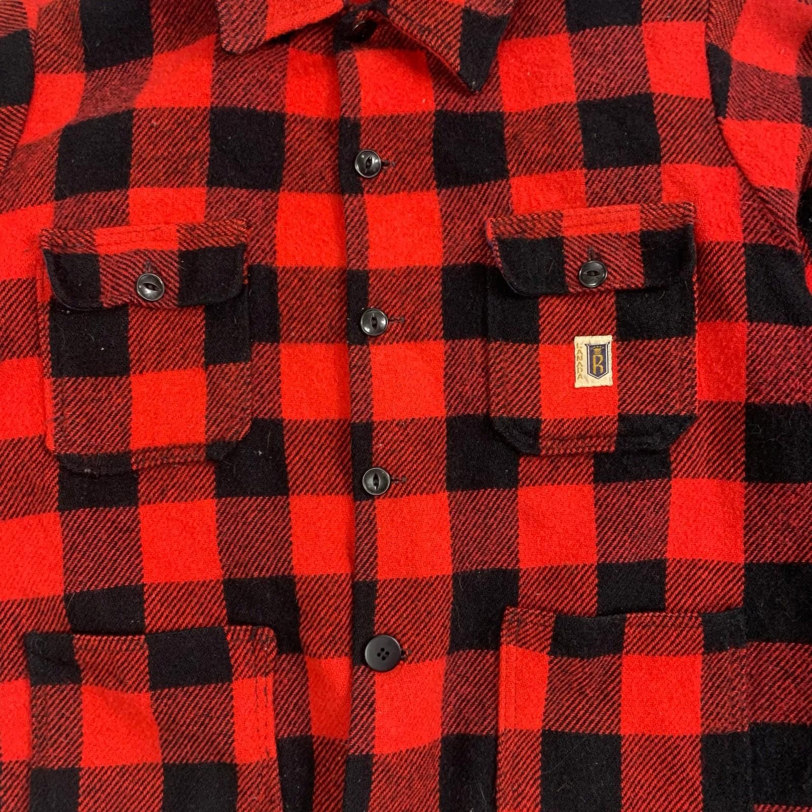 Other Buffalo Plaid Button Down Wool Jacket Regent Chemise S 70s Size US S / EU 44-46 / 1 - 7 Thumbnail