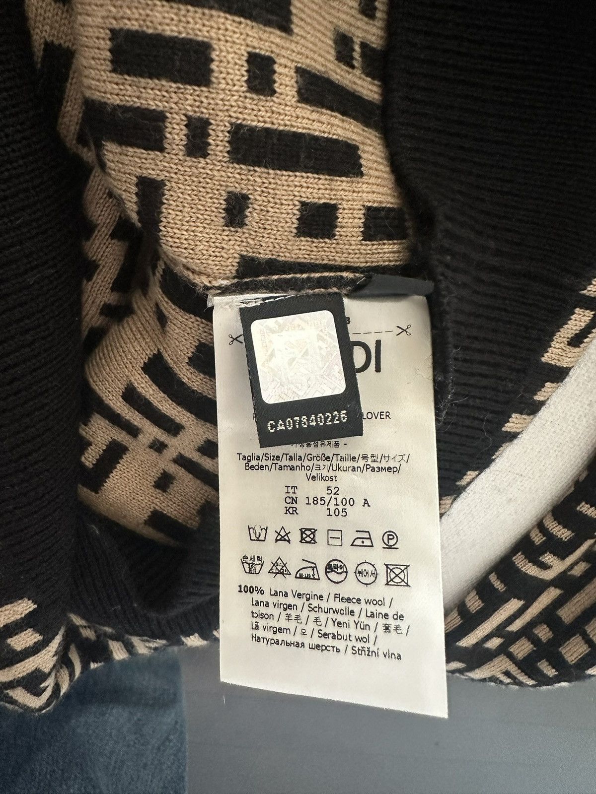 Fendi FENDI Zucca Pattern Turtleneck Knit Size US L / EU 52-54 / 3 - 4 Thumbnail