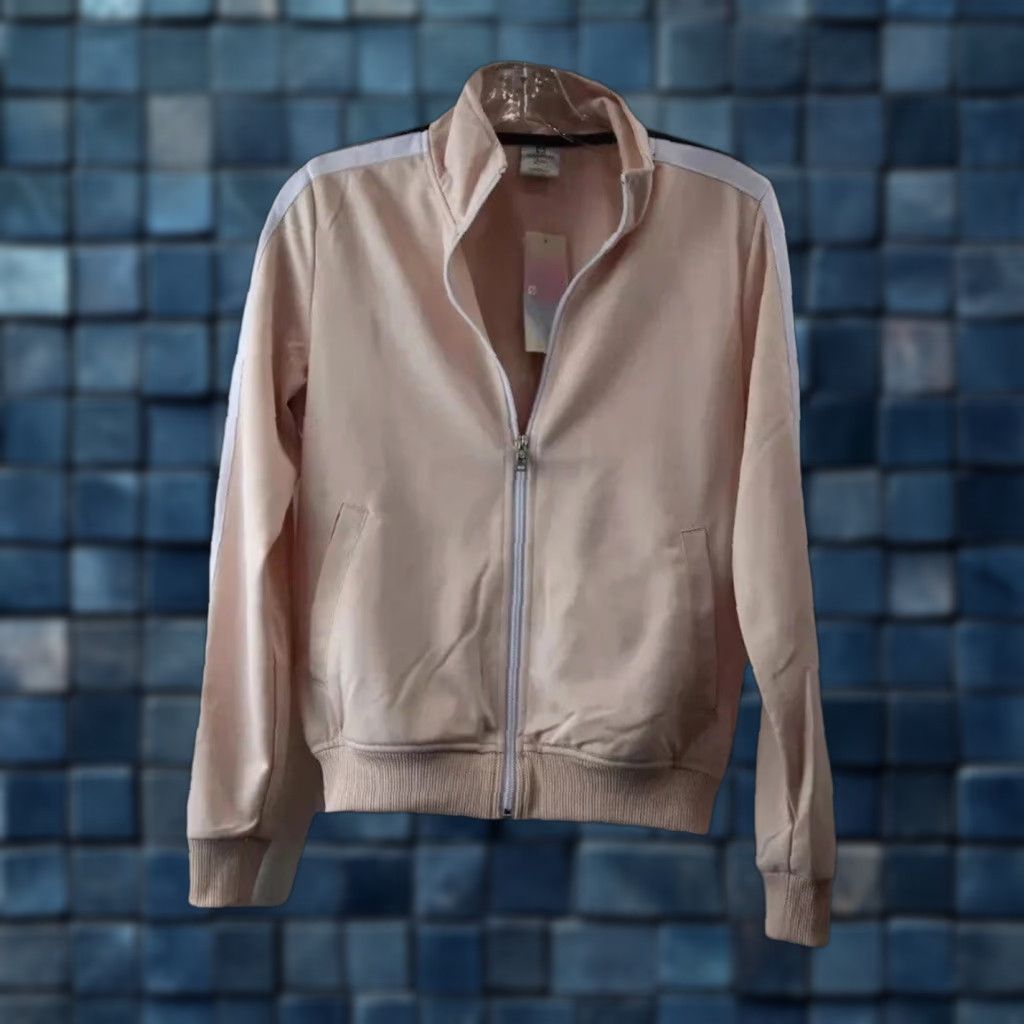 Southpole VINTAGE Southpole Light Pink Striped Full Zip Sweatshirt Women M Size M / US 6-8 / IT 42-44 - 1 Thumbnail