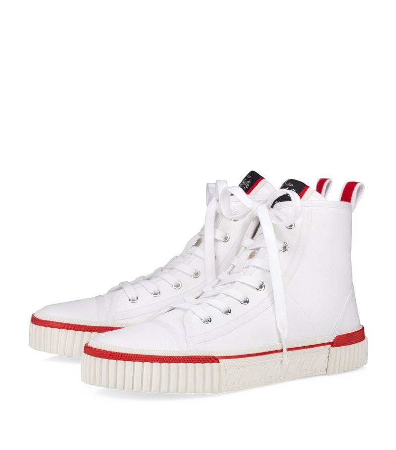 Christian Louboutin o1s1wg110924 Pedro Flat Olona High Sneaker in White Size US 11 / EU 44 - 1 Thumbnail