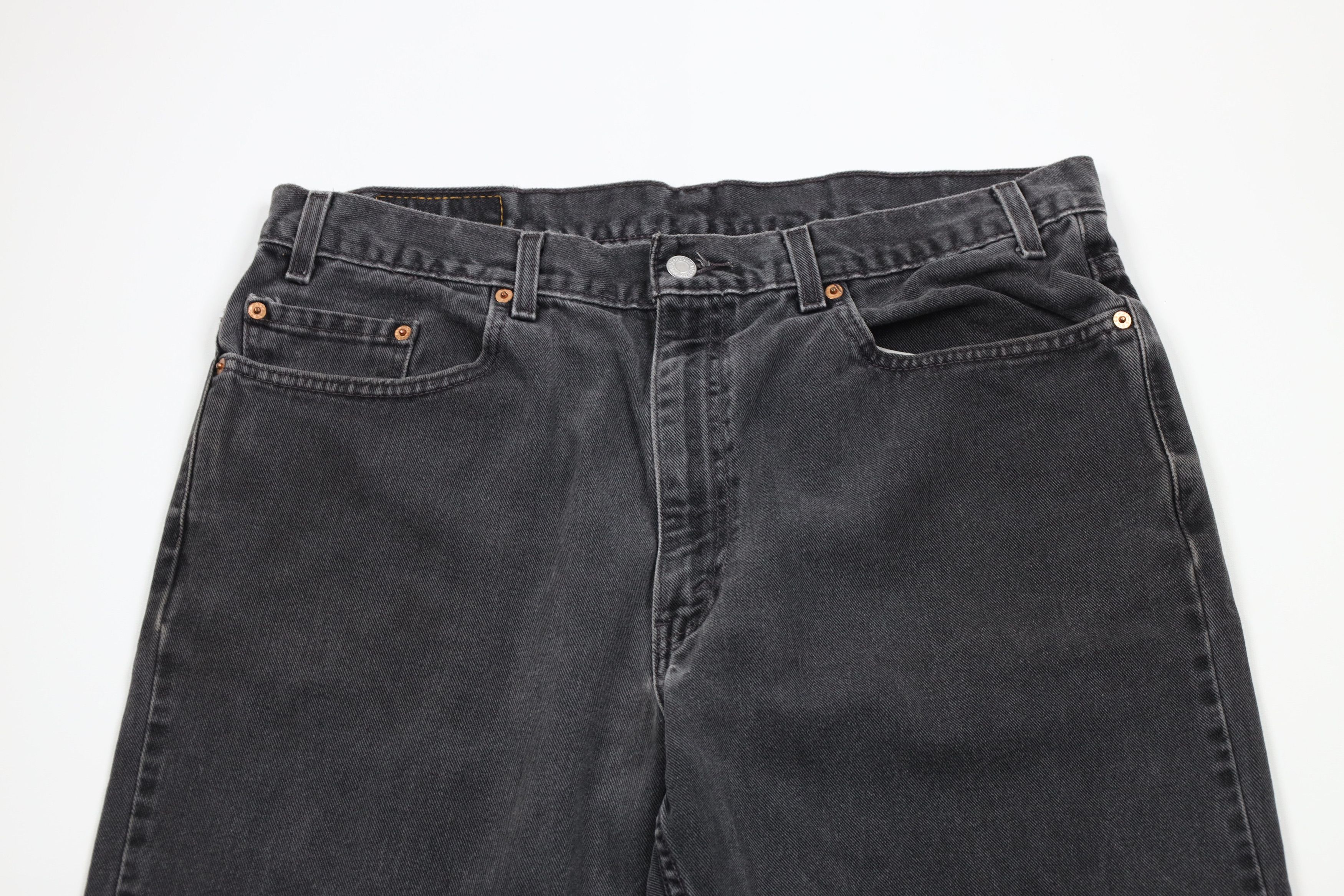 Levi's × Vintage Vintage Y2K 2001 Levis 550 Relaxed Fit Denim Jeans Black Size US 36 / EU 52 - 2 Thumbnail