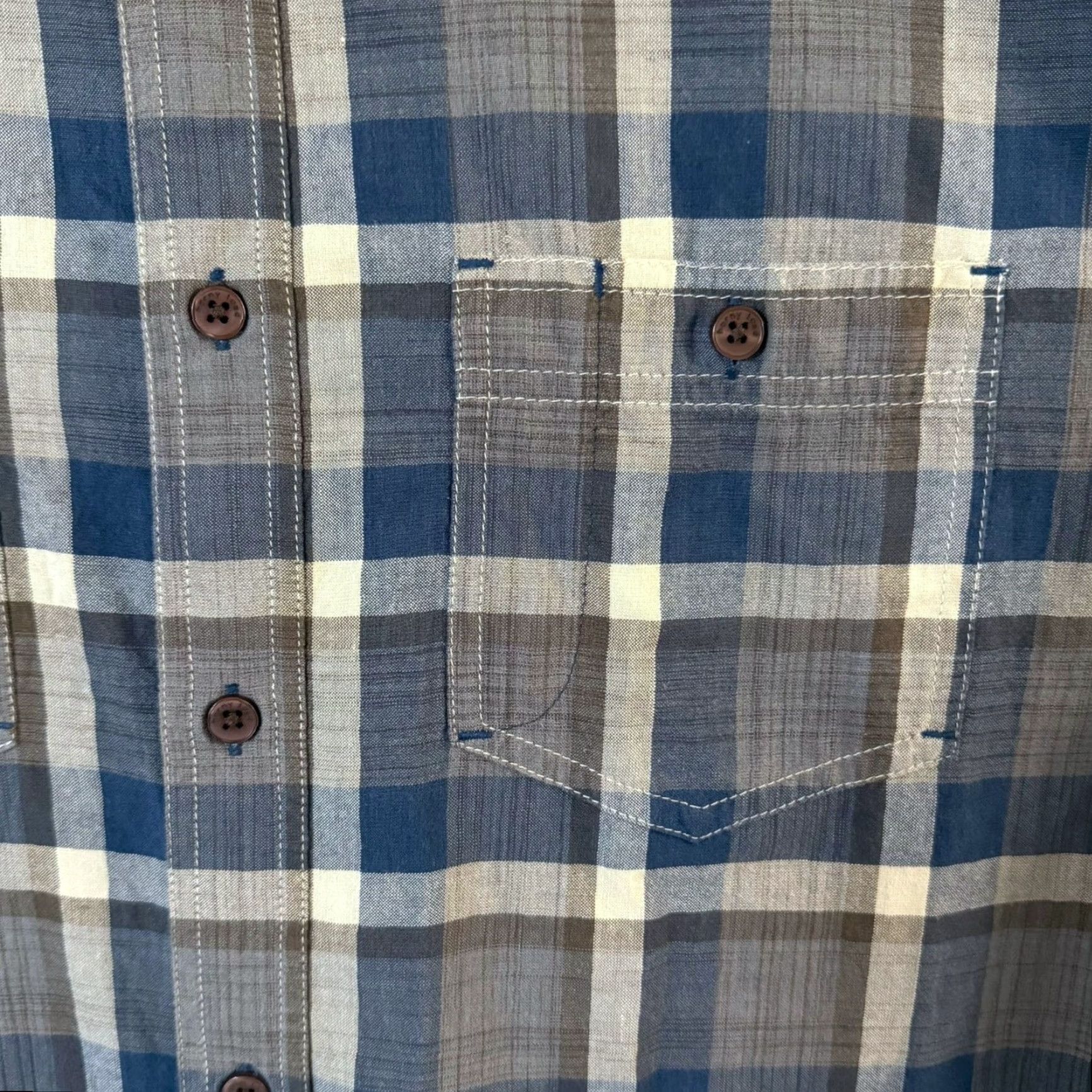 Vintage VINTAGE Horny Toad Button-Up Shirt Gray Blue Plaid Long Sleeve Cotton M Men’s Medium Classic Casual Size US M / EU 48-50 / 2 - 7 Thumbnail