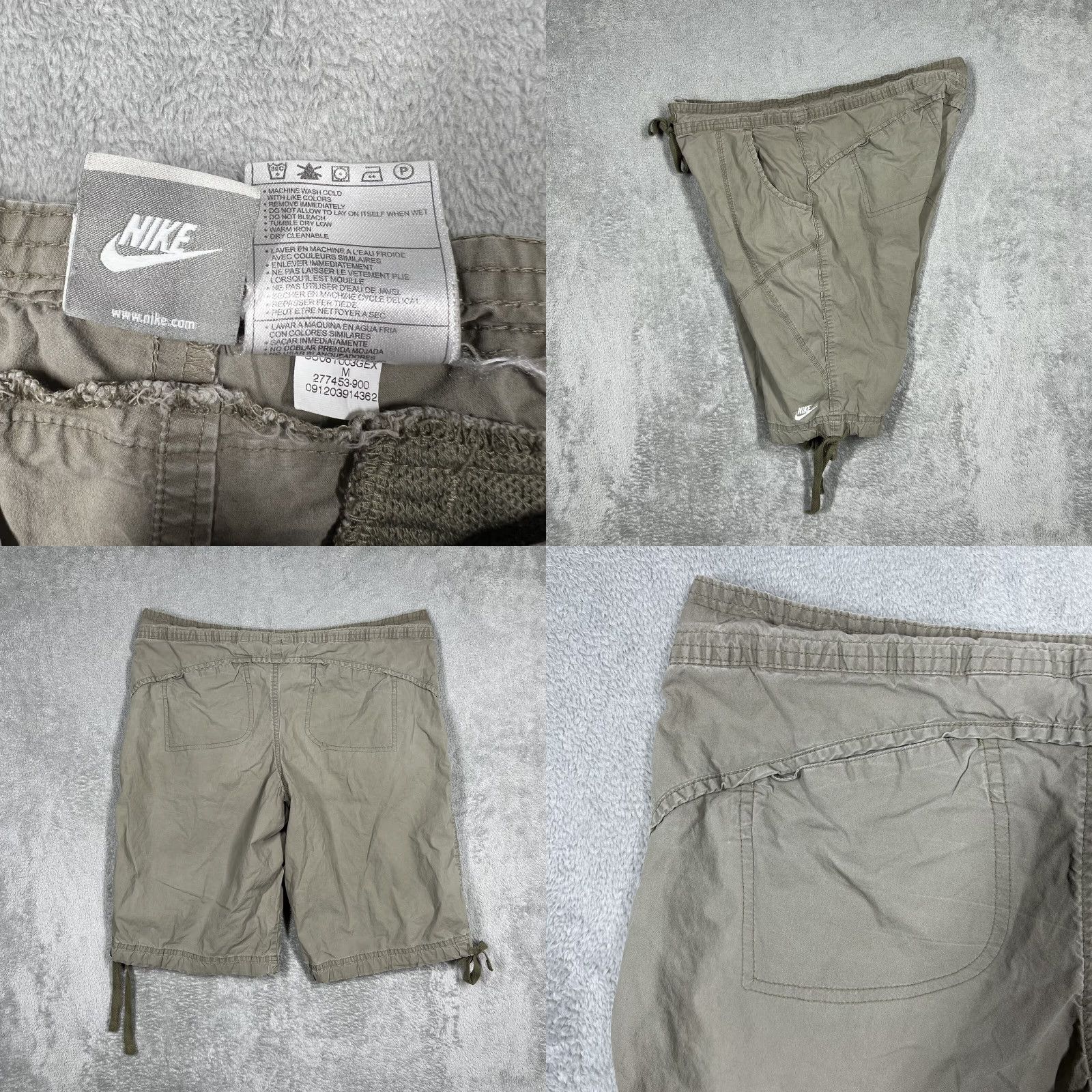 Nike Nike Women's Shorts M Green Outdoor Shorts Pull Drawstring 8-10 Light Gray Outdoor Activewear Womens Size 32" / US 10 / IT 46 - 8 Thumbnail