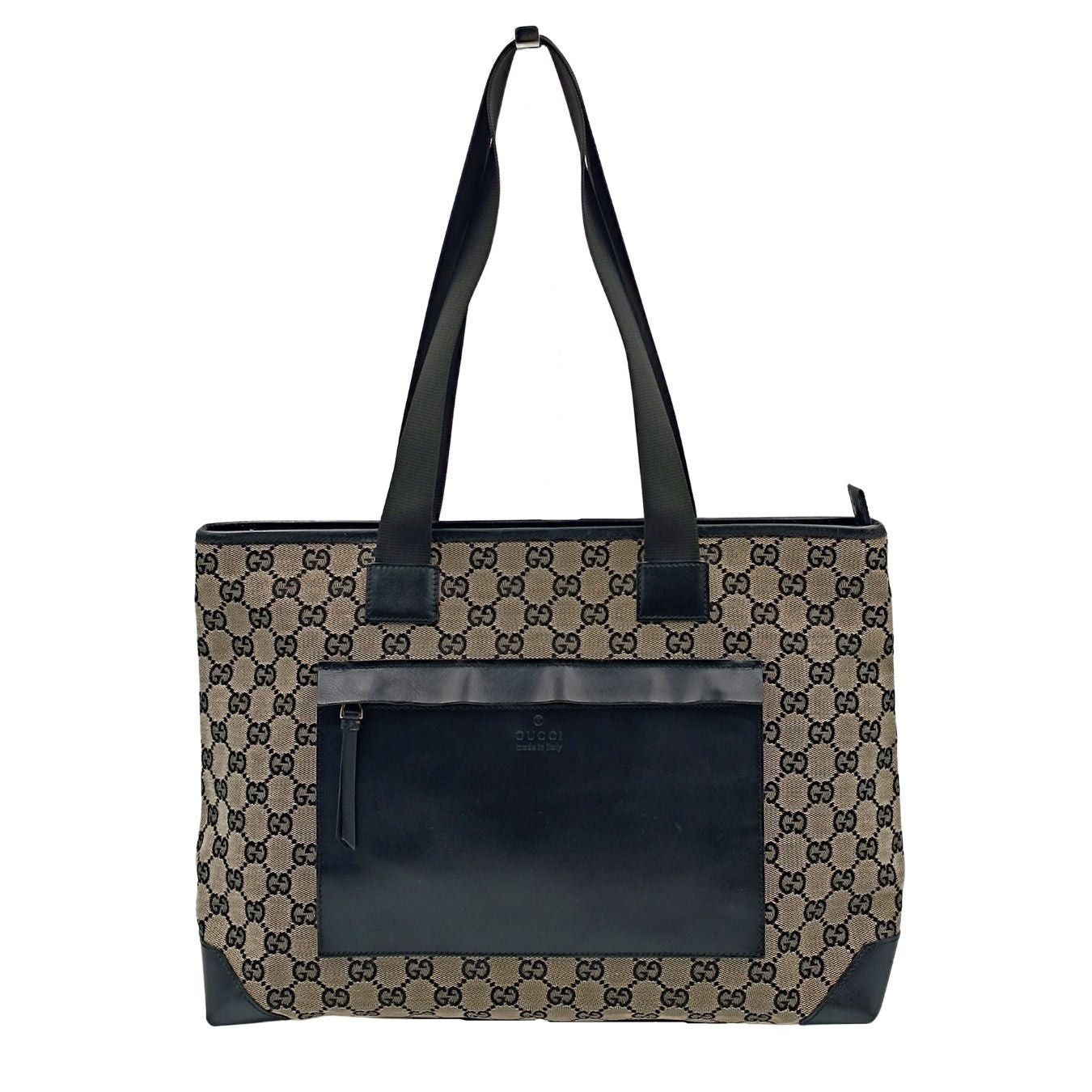 image of Gucci Gucci Gucci GG Shoulder Shopper Bag In Canvas And Leather in White, Women's