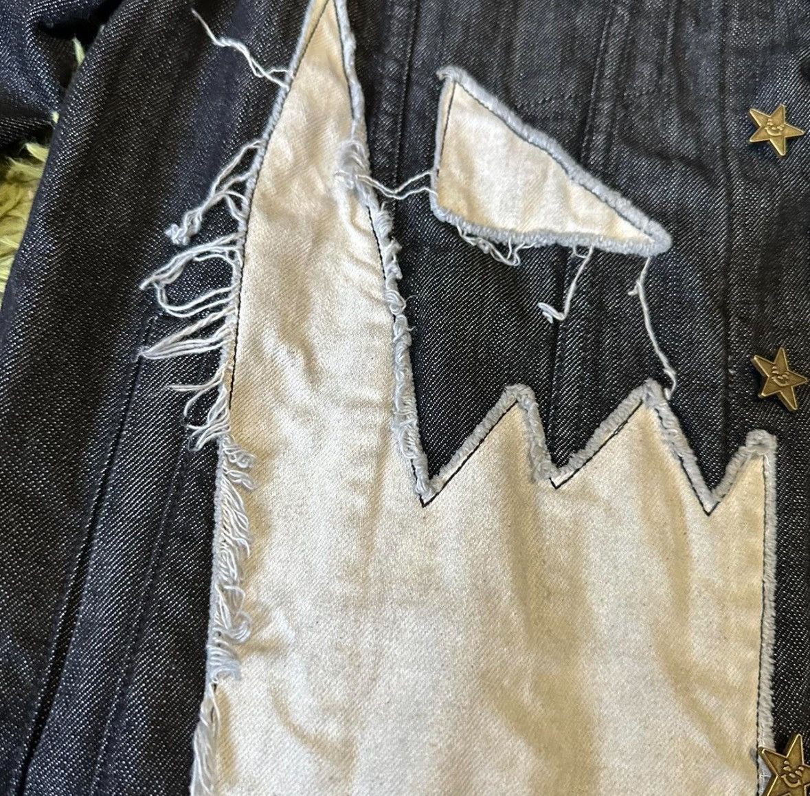 Asspizza 2022 ASSPIZZA black denim pumpkin face jacket Size US L / EU 52-54 / 3 - 3 Thumbnail