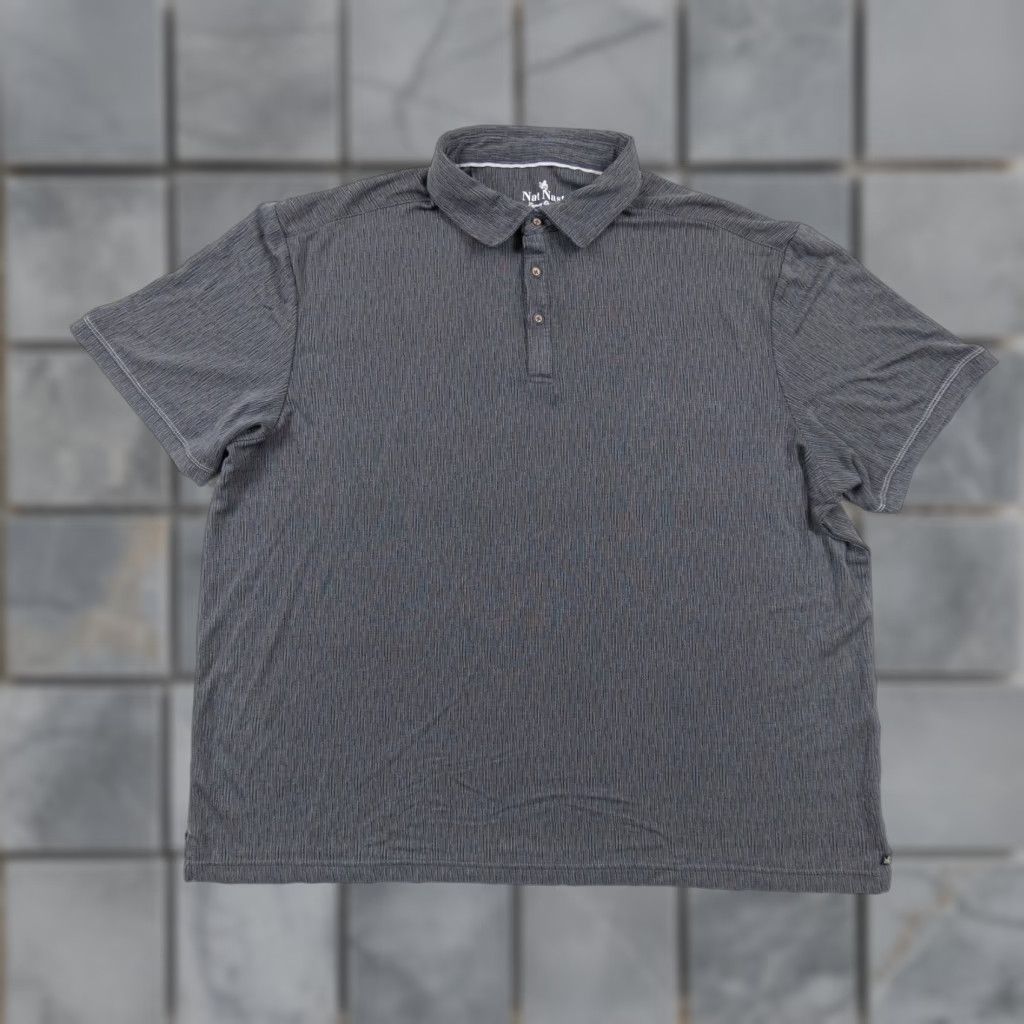 Nat Nast Nat Nast Polo Shirt Mens 2XL XXL Gray Short Sleeve Collared Modal Blend Adult Size US XXL / EU 58 / 5 - 1 Thumbnail