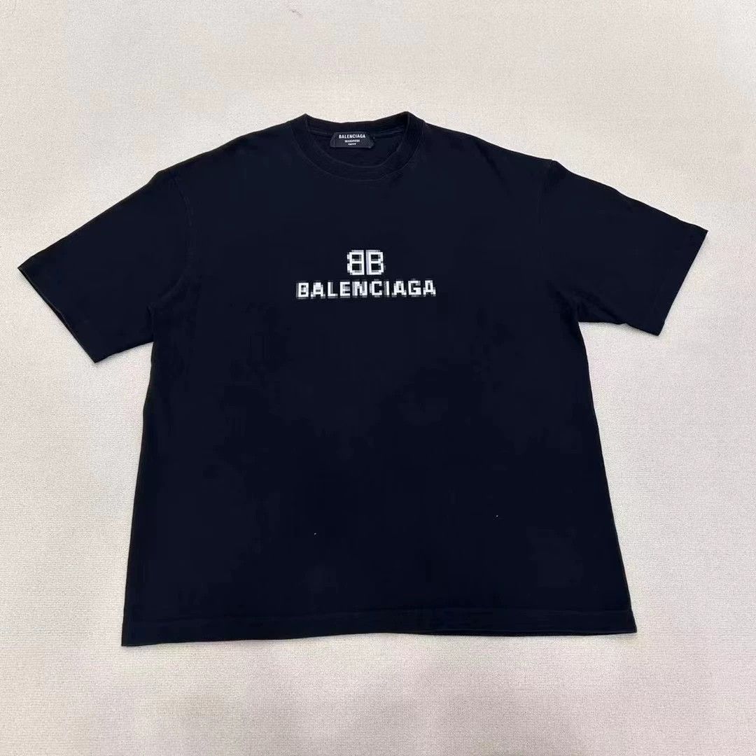 Balenciaga Balenciaga black mosaic short sleeved shirt Size US S / EU 44-46 / 1 - 1 Thumbnail