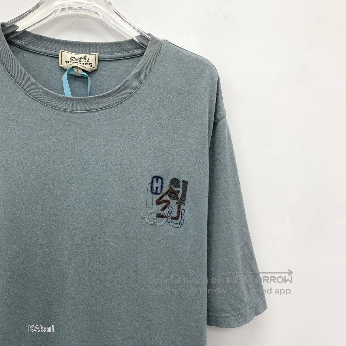 Hermes Green Short Sleeve Graphic T. Size US L / EU 52-54 / 3 - 3 Thumbnail