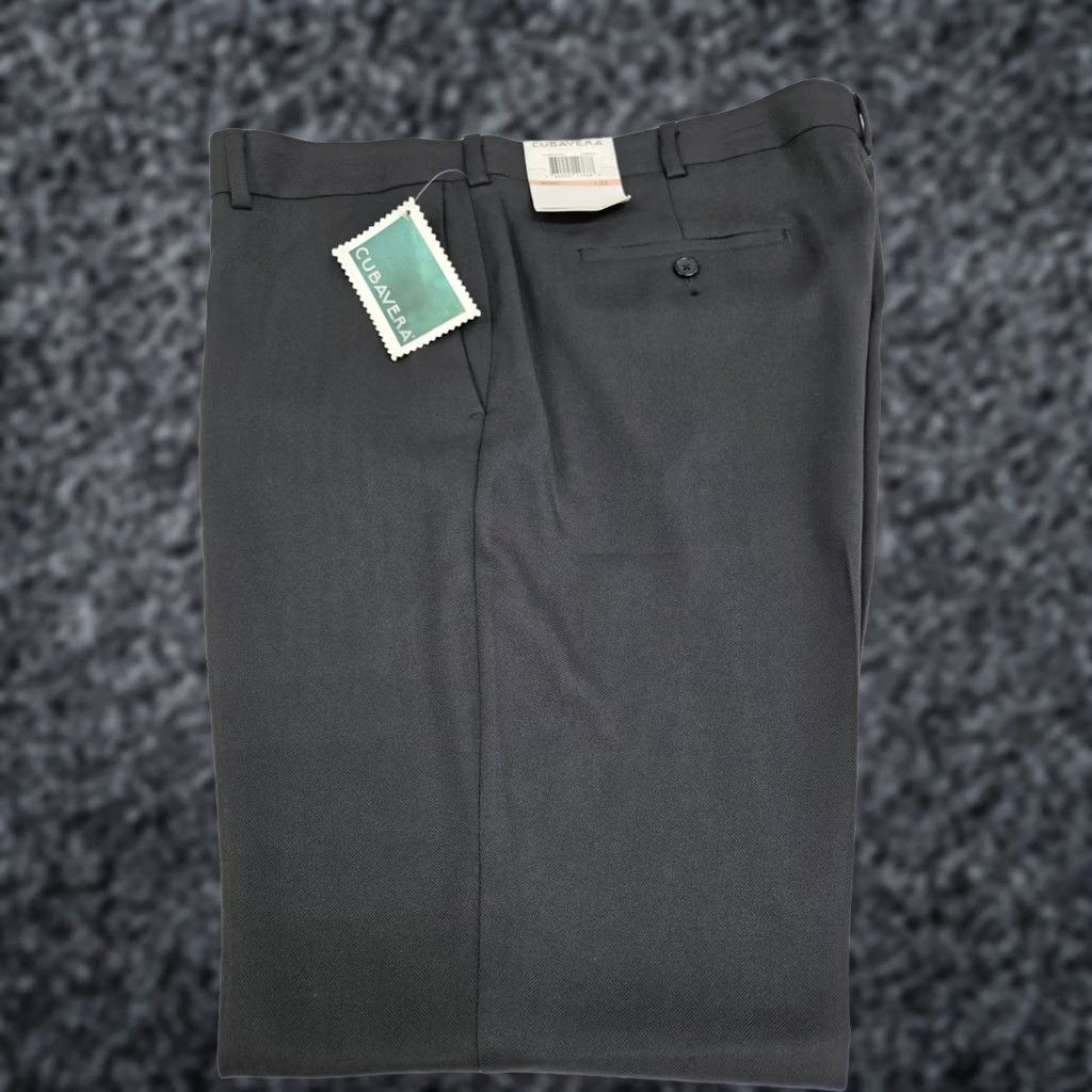 Cubavera Cubavera Mens Charcoal Dress Pants Size 40/32 Polyester Flat Front Straight Leg Regular Fit Knit 7526 Pants Men Dress Size US 40 / EU 56 - 1 Thumbnail