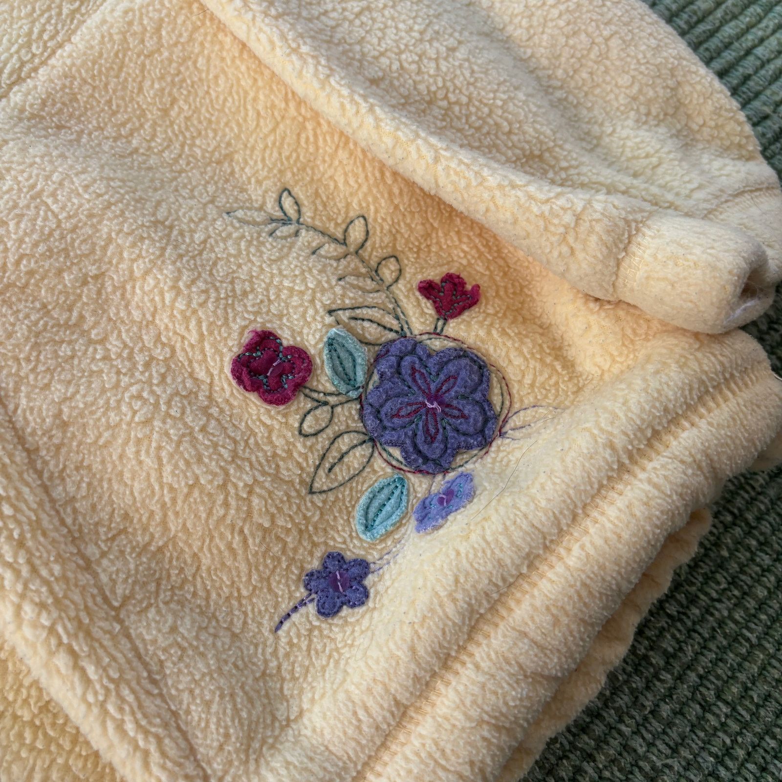 Big Dogs × Vintage Vintage Y2K Big Dogs Quarter Zip Floral Fleece Sweater Size S / US 4 / IT 40 - 5 Thumbnail