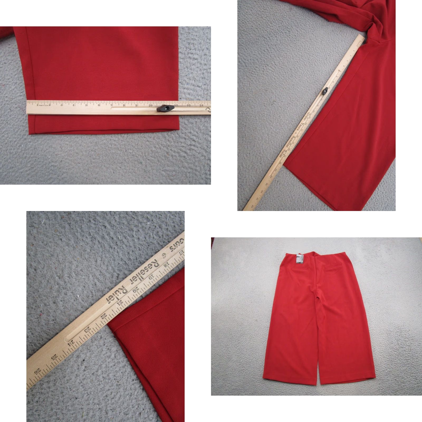 Alfani Alfani Belted Wide Leg Capri Culotte Burgundy Pants Women's SZ 16 Boho NEW Size 38" / US 16 / IT 52 - 8 Thumbnail