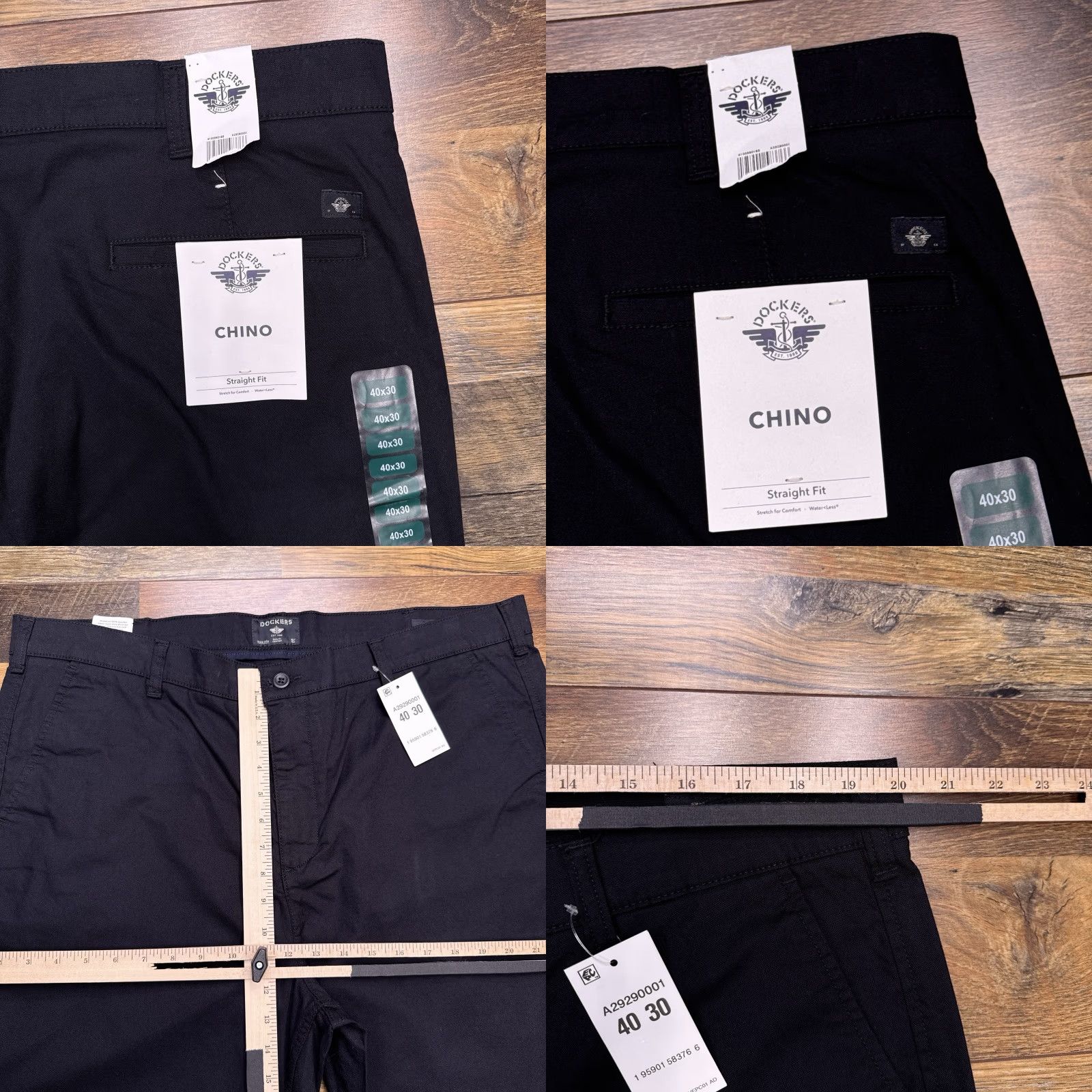 Dockers Dockers Chino Pants Mens 40x30 Straight Fit Navy Blue Mid Rise Stretch New Size US 40 / EU 56 - 9 Thumbnail