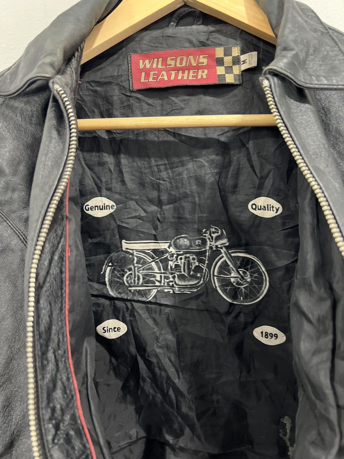 Wilson Vintage Womens Wilsons Leather Jacket Biker Size M / US 6-8 / IT 42-44 - 4 Thumbnail