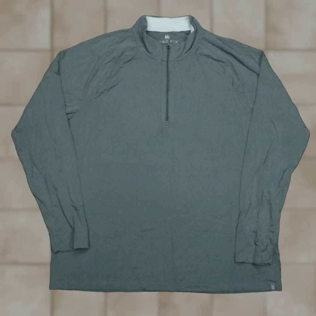 Vintage Free Fly Pullover Shirt Mens 2XL Gray 1/4 Zip Performance Bamboo Long Sleeve Running Golf Hiking Activewear Size US XXL / EU 58 / 5 - 1 Thumbnail