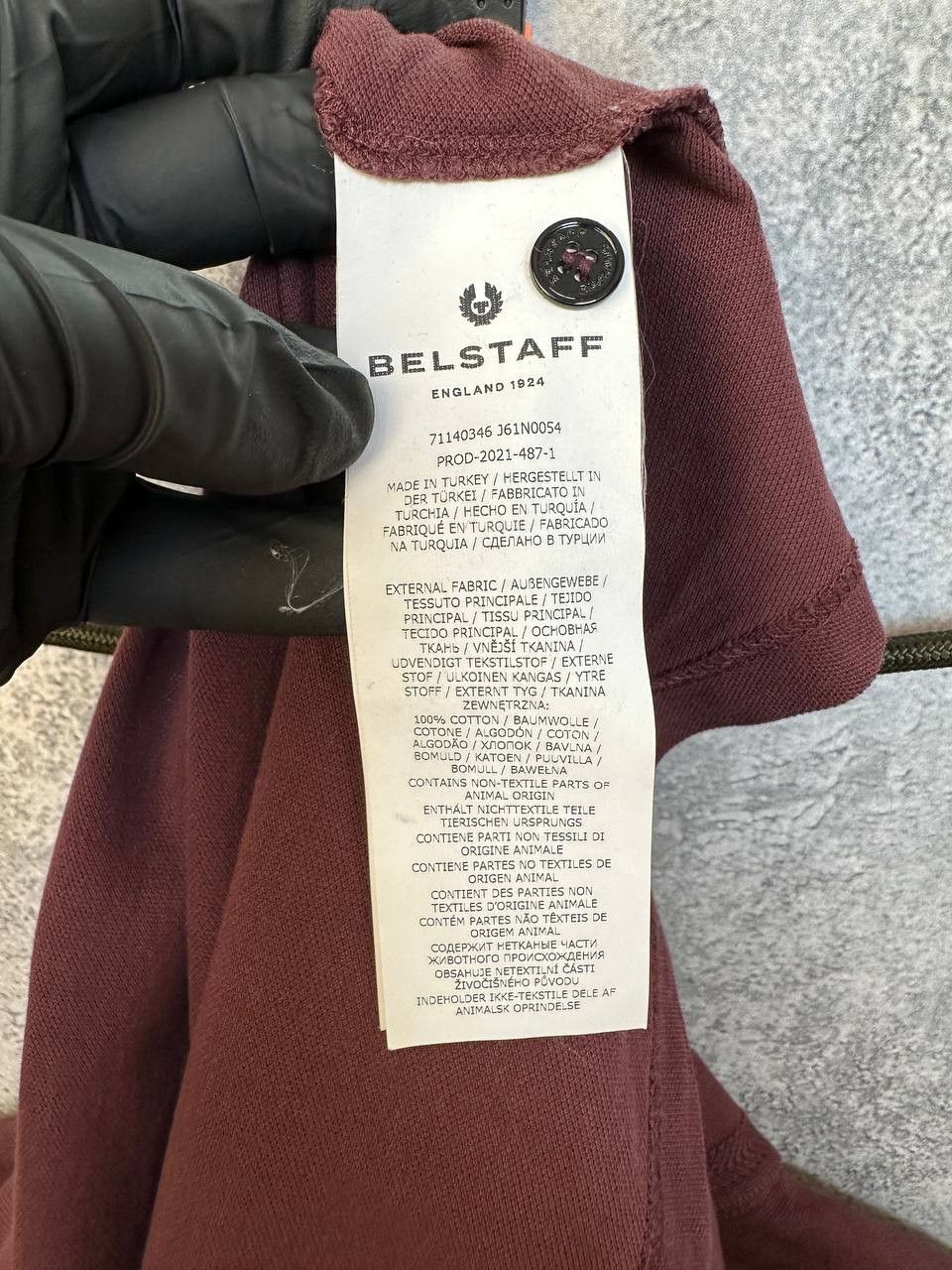 Belstaff Belstaff Polo Shirt Burgundy SS Collared Patch Box Logo Size US M / EU 48-50 / 2 - 15 Thumbnail