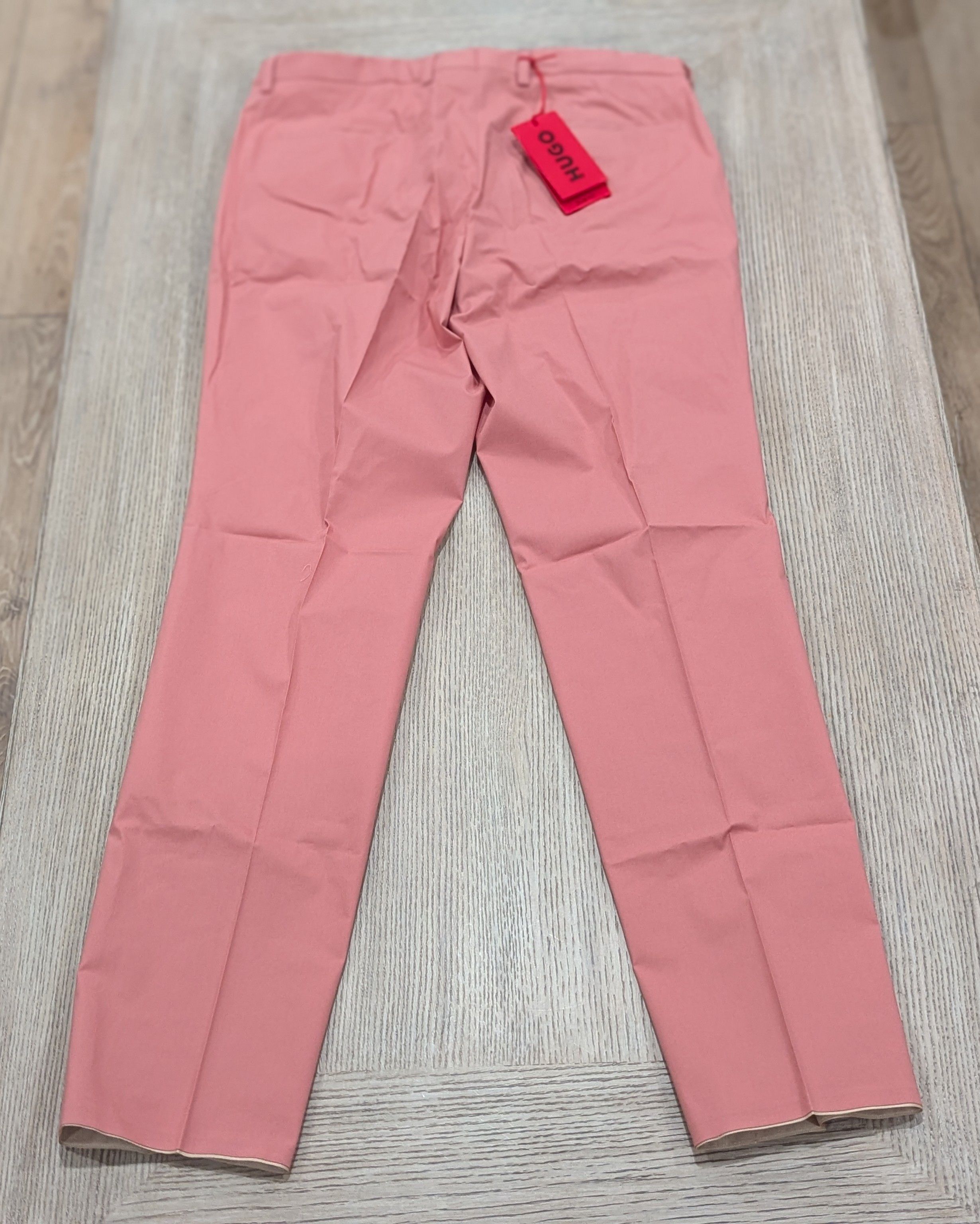 Hugo HUGO Hugo Boss "Hesten" Stretch Cotton Dress Pants Pink 34 Size US 34 / EU 50 - 3 Thumbnail