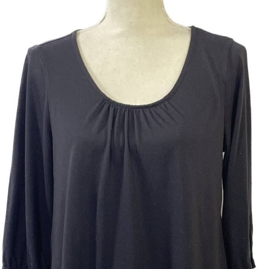 Other Daisy Fuentes Black 3/4 Sleeve Scoop Neck Top Size M Casual Size M / US 6-8 / IT 42-44 - 6 Thumbnail