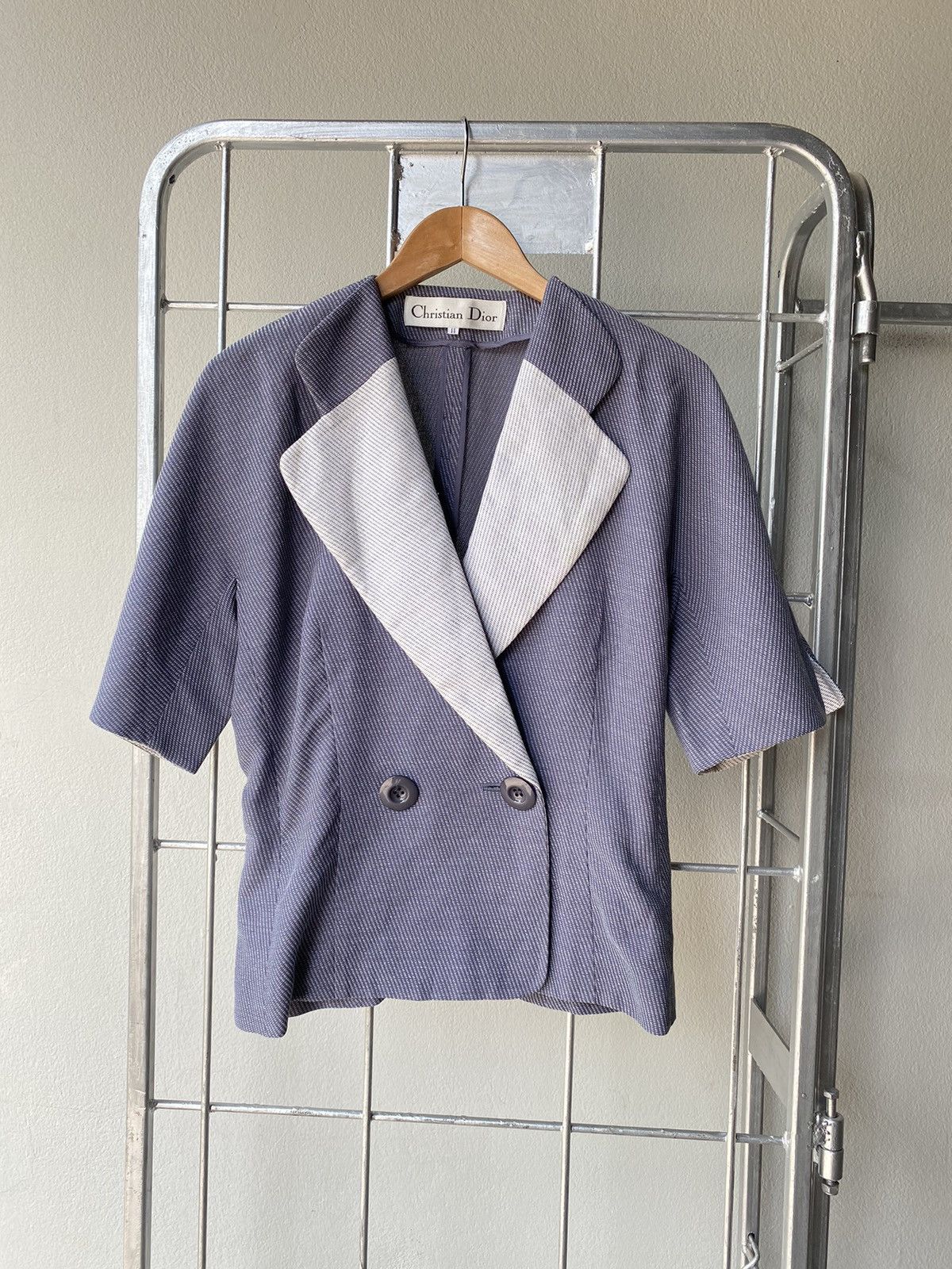 image of Christian Dior Vintage Blazer Jacket in Blue, Women's