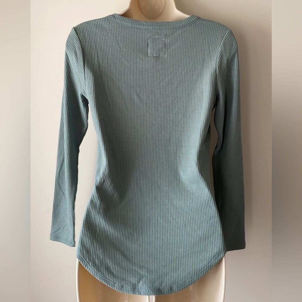 Chaser Brand Chaser Ribbed Thermal Tunic Scoop Gray Blue Neck Size Small Size S / US 4 / IT 40 - 13 Thumbnail
