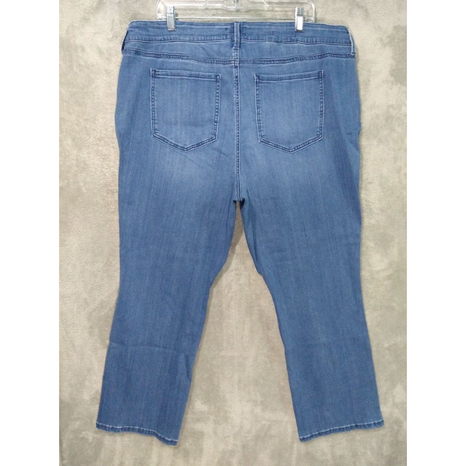 NYDJ NYDJ Jeans Womens 20WP Blue Denim Marilyn Straight Lift Tuck Stretch 5-Pocket Size 42" / US 20 - 2 Thumbnail