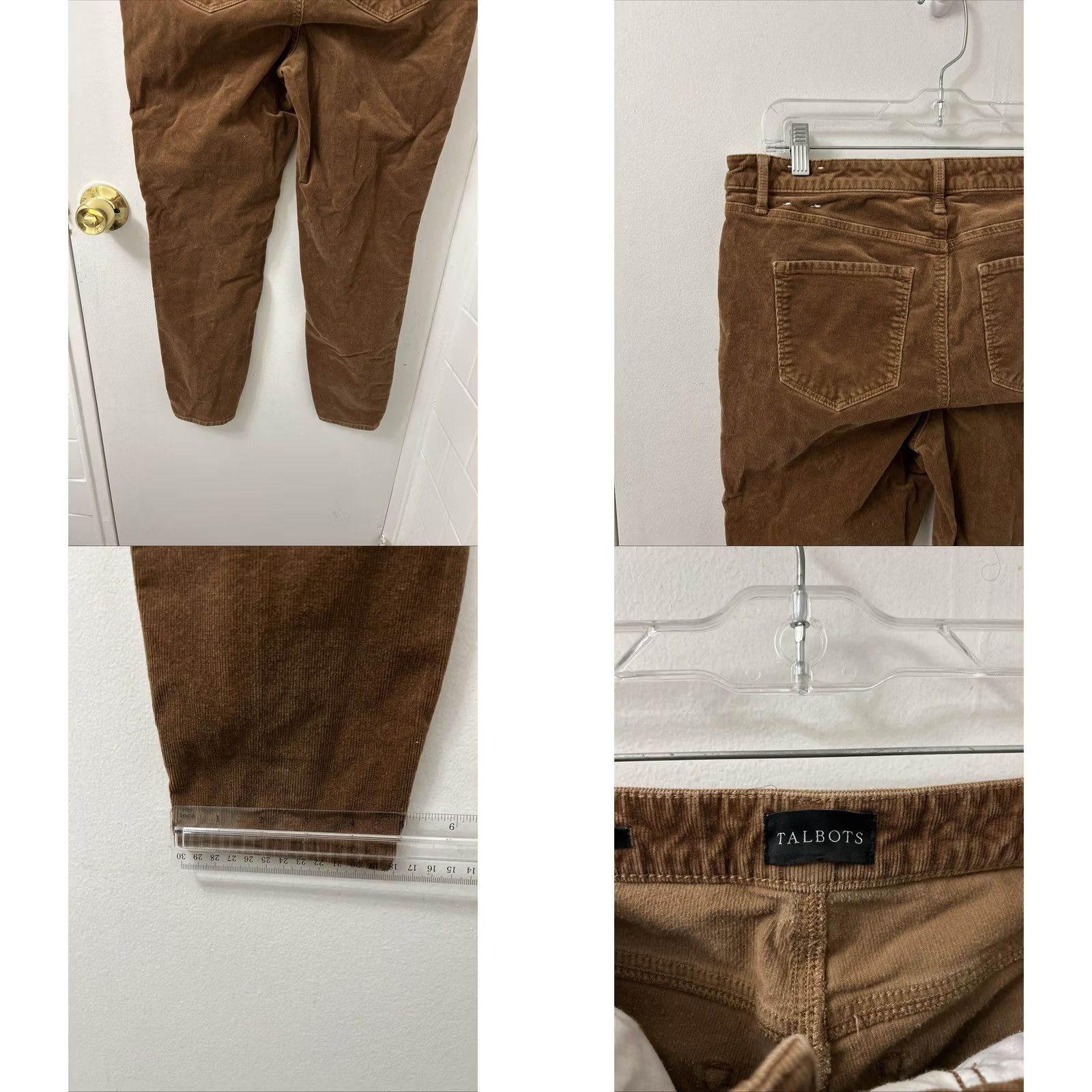 Talbots Talbots Corduroy Jegging Womens 10P Brown Stretch Pants Skinny Zipper Button Front Pockets Logo 25in Inseam Size 32" / US 10 / IT 46 - 8 Thumbnail