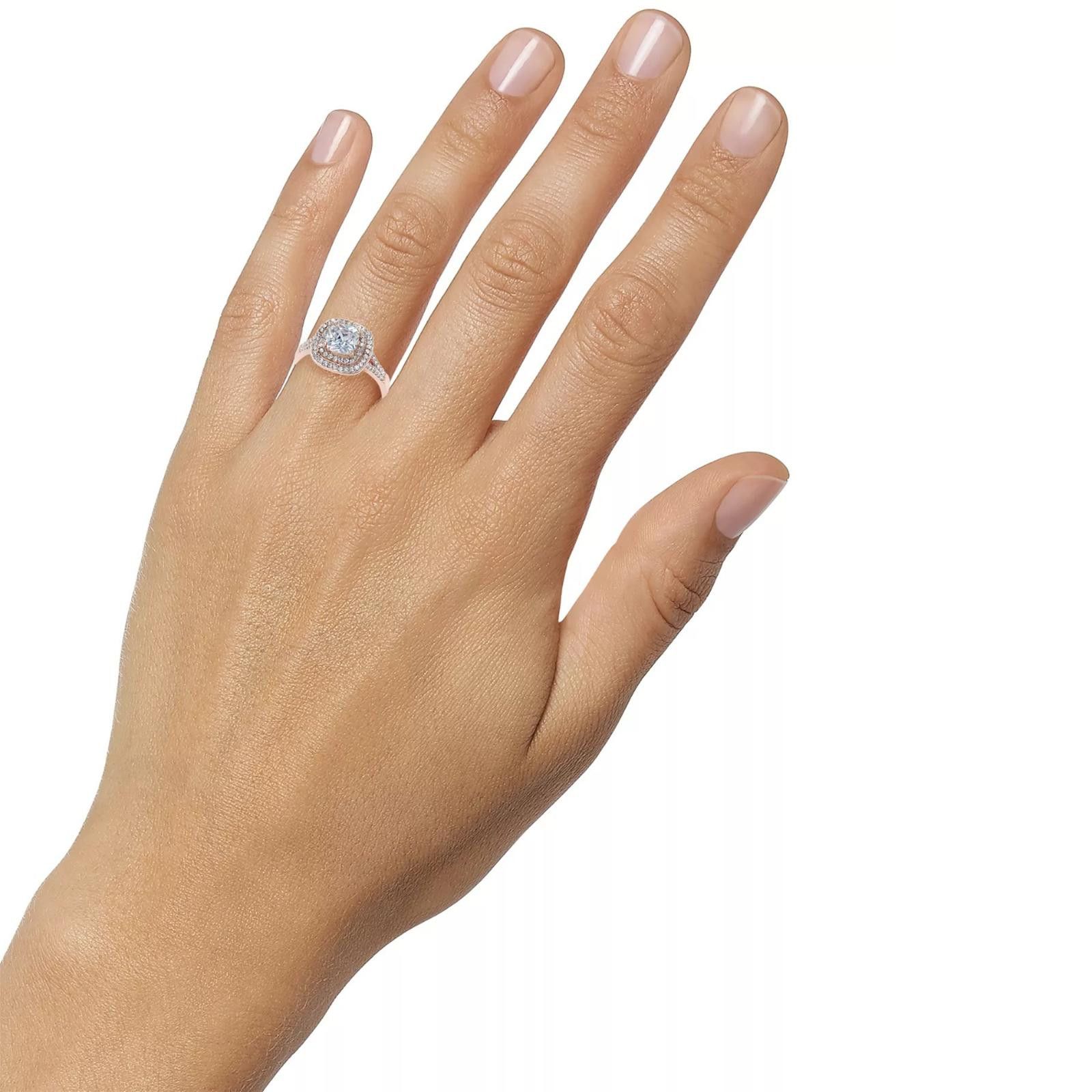 Charter Club Charter Club Double Halo Crystal Center Ring Size 7 Size ONE SIZE - 2 Thumbnail