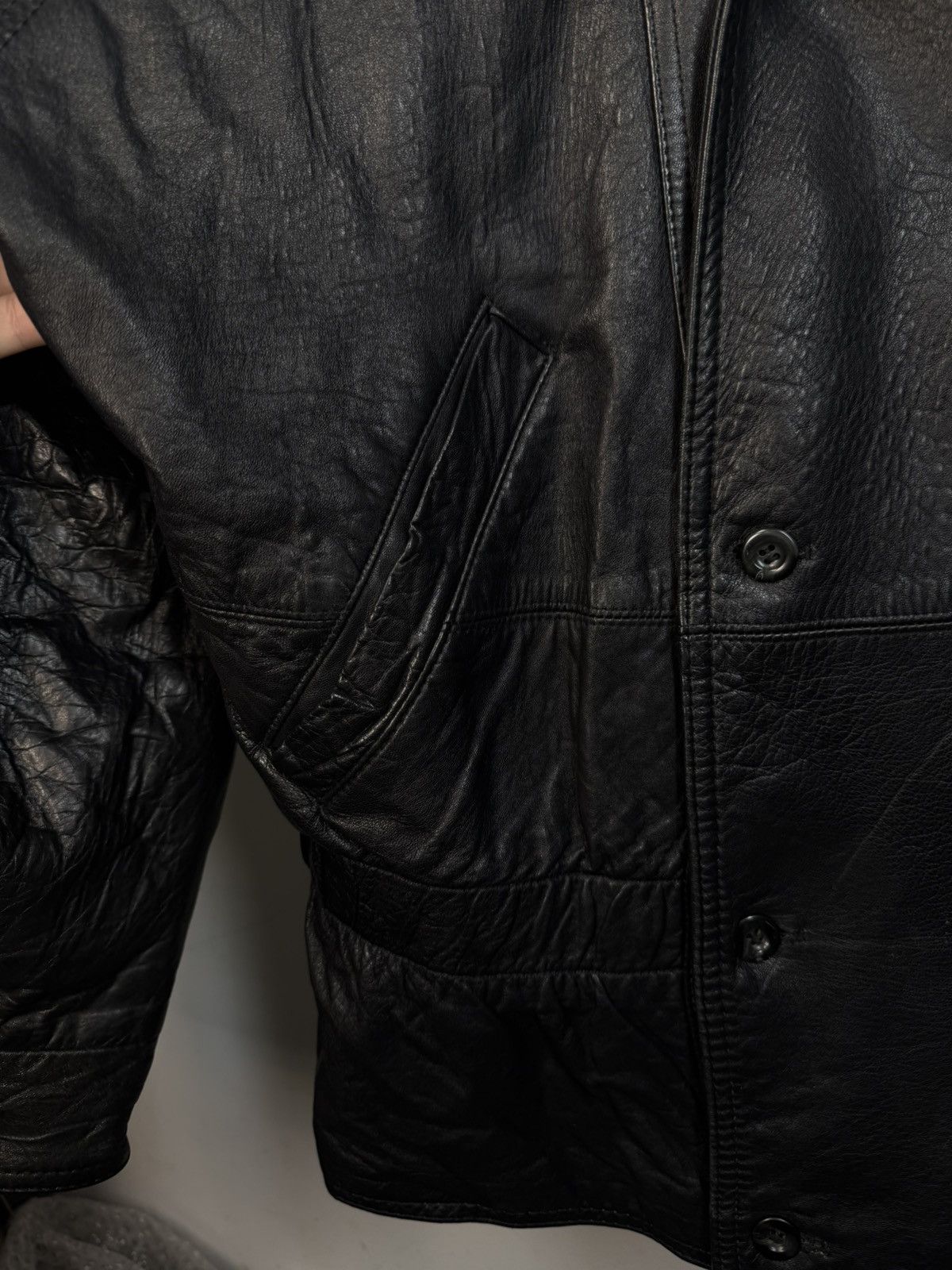 Yves Saint Laurent 90s YSL Leather Jacket Black Soft Vintage Rare Bomber Size US M / EU 48-50 / 2 - 8 Thumbnail