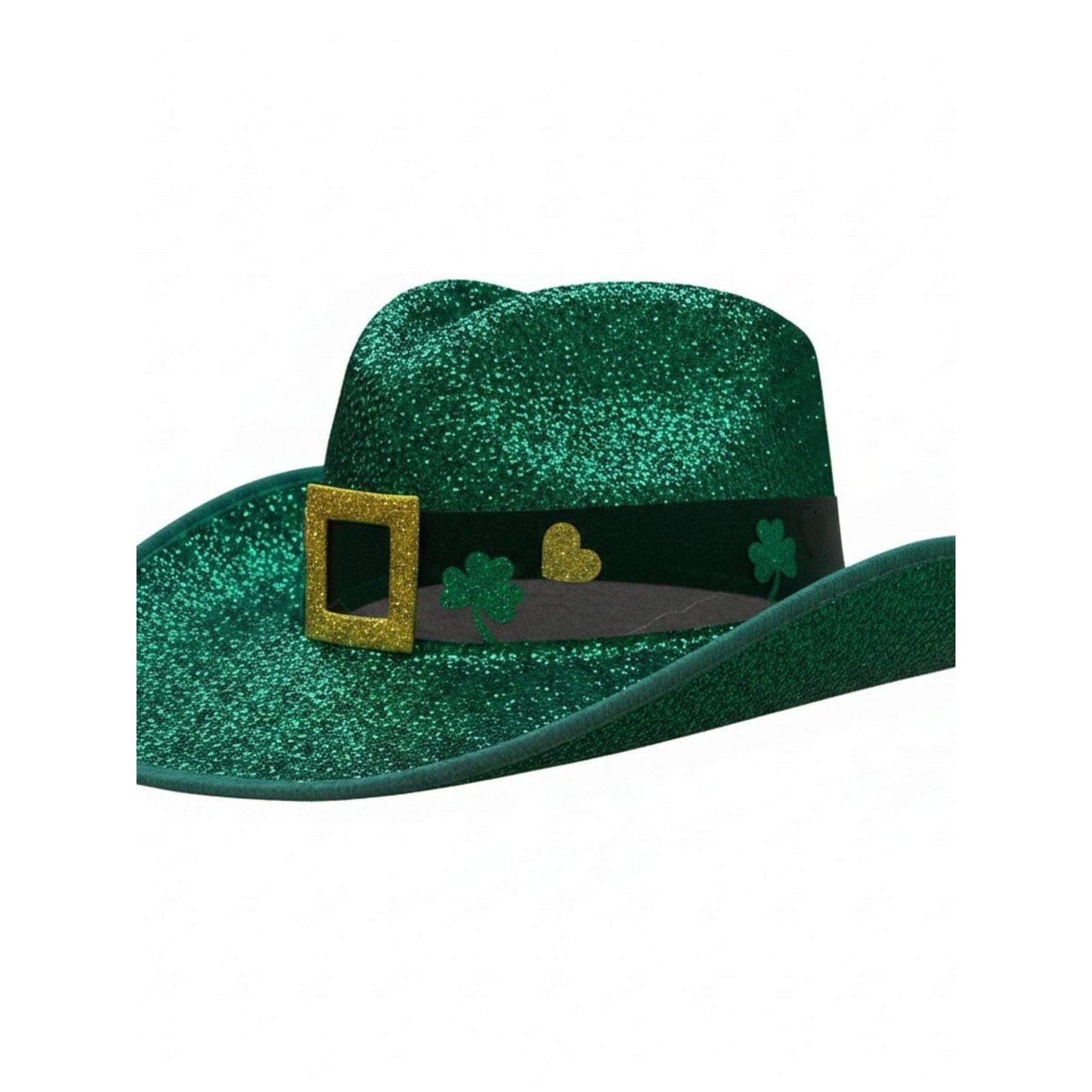 & Other Stories 🍀 St. Patrick’s Day Green Glitter Cowboy Hat 🍀 Size ONE SIZE - 3 Thumbnail