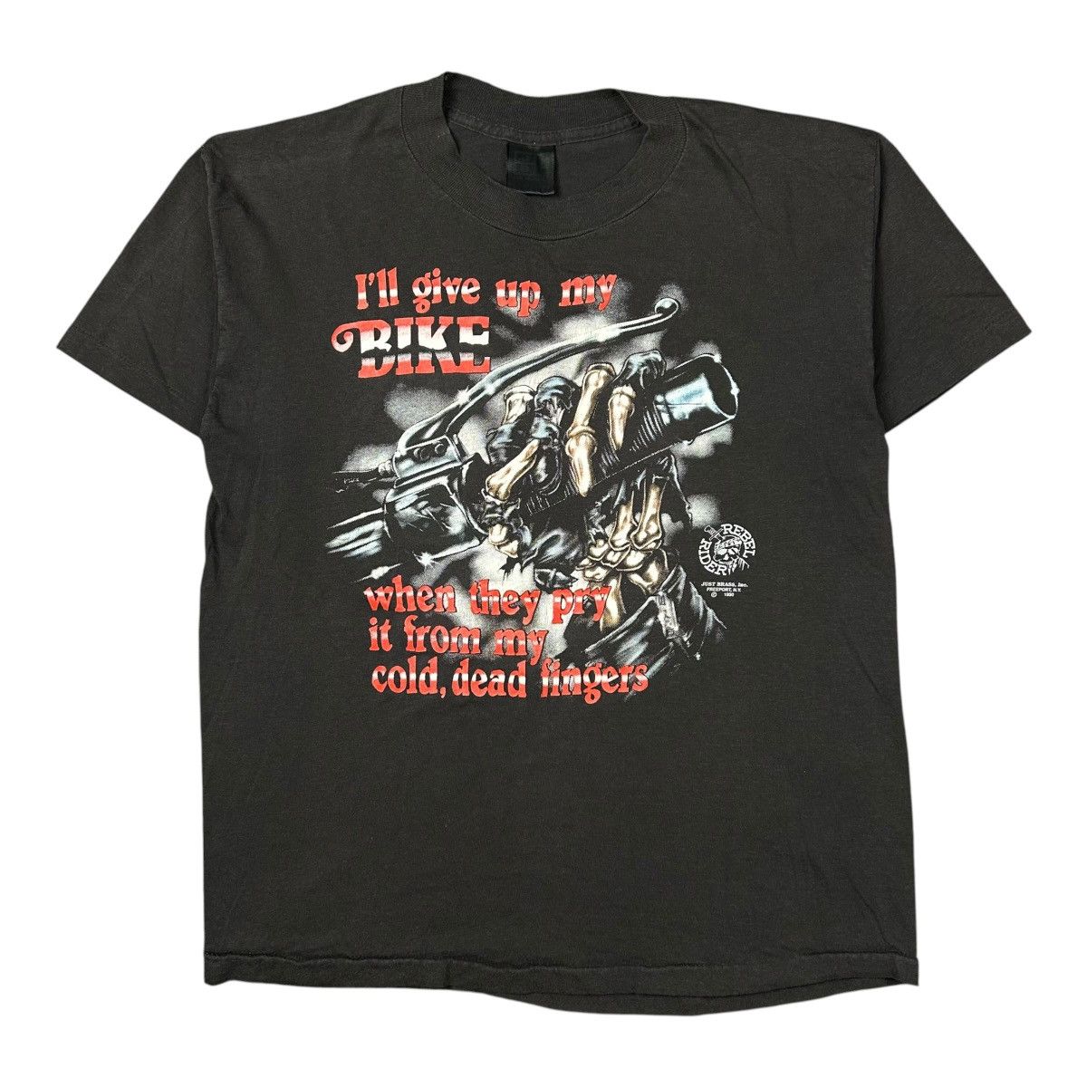 Harley Davidson Vintage 90s Just Brass Rebel Rider 3D Emblem Tee Size US M / EU 48-50 / 2 - 1 Thumbnail