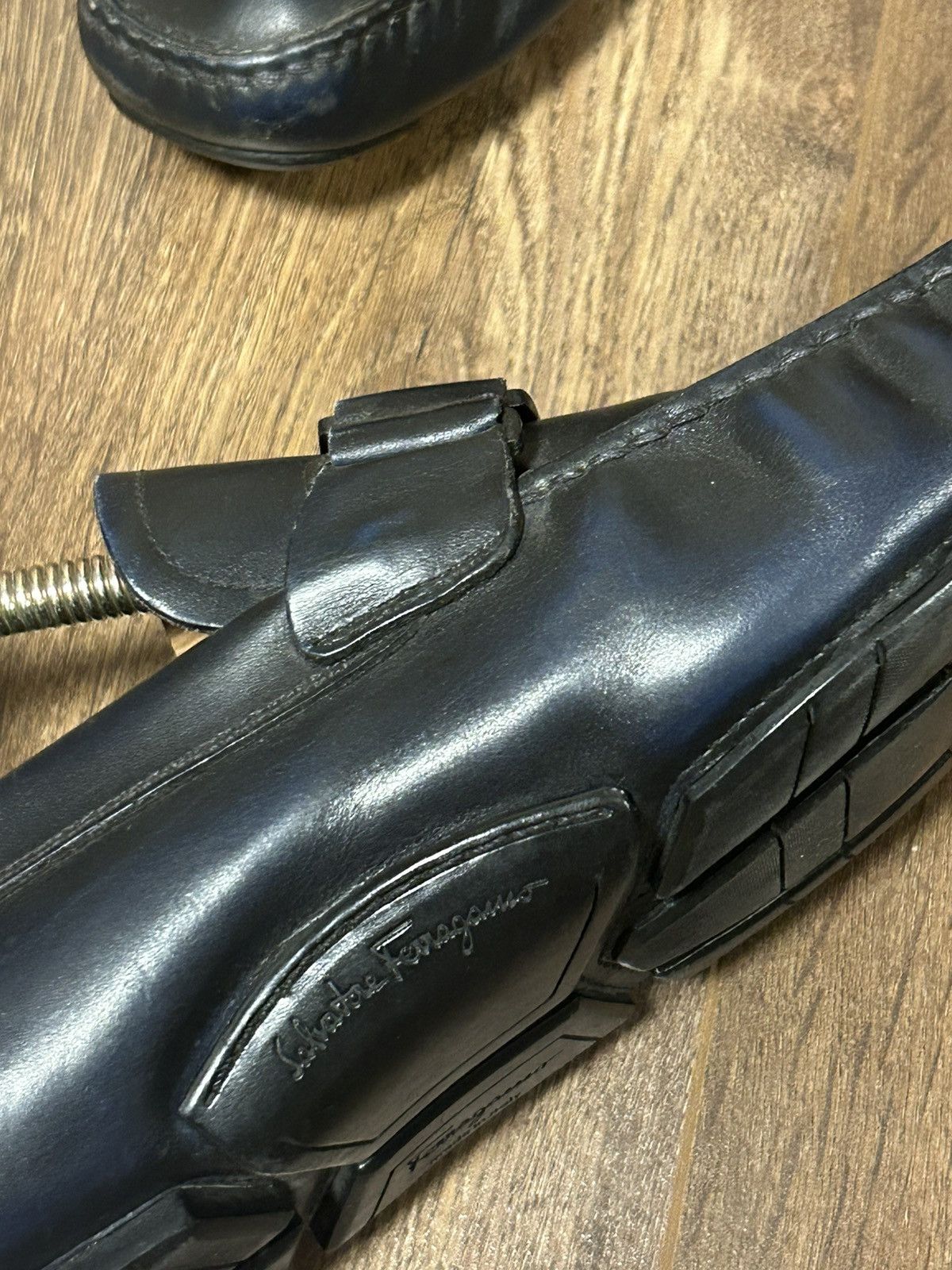 Salvatore Ferragamo × Vintage Vintage Salvatore Ferragamo Leather loafers Size US 10 / EU 43 - 8 Thumbnail