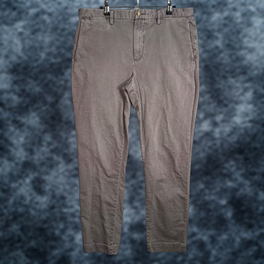 Polo Ralph Lauren Polo Ralph Lauren Mens Chino Pants Slim 34 x 32 Gray Cotton Blend Flat Front Button Size US S / EU 44-46 / 1 - 1 Thumbnail