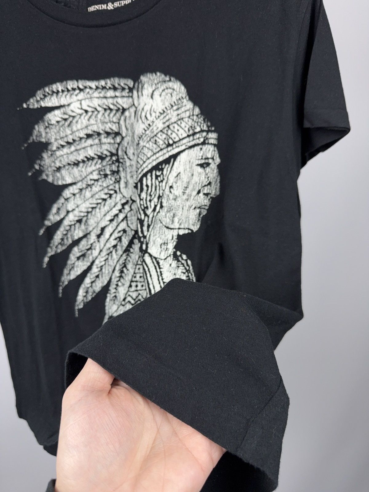 Denim & Supply Ralph Lauren 00s Ralph Lauren Denim & Supply Native Chief Tee XS Vintage Size XS / US 0-2 / IT 36-38 - 4 Thumbnail
