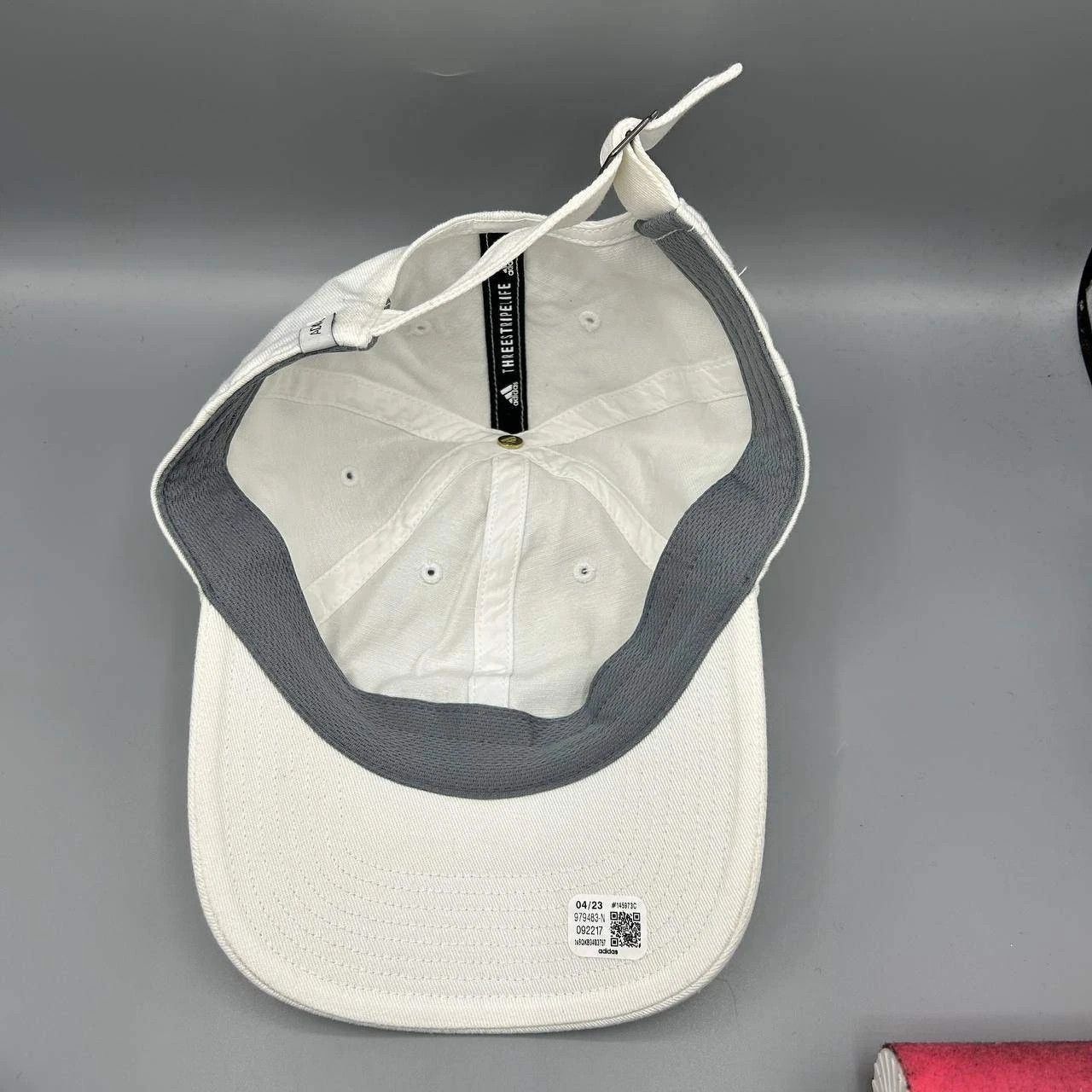 Adidas Adidas 3 Stripes Aeroready Hat Men White Strap Back Cotton Size ONE SIZE - 2 Thumbnail
