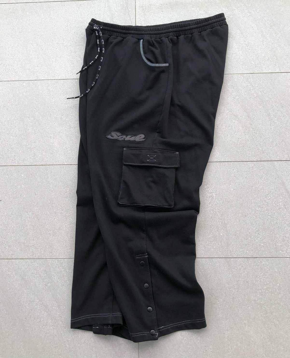 Triple 5 Soul SOUL Black Baggy Cargo Sweatpants Size US 36 / EU 52 - 7 Thumbnail