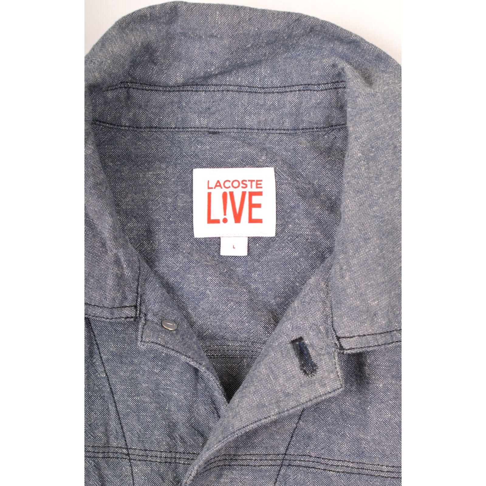 Lacoste Lacoste Live Bomber Jacket BH2908 Blue Cotton Linen Blend Size L Mens Size US L / EU 52-54 / 3 - 4 Thumbnail