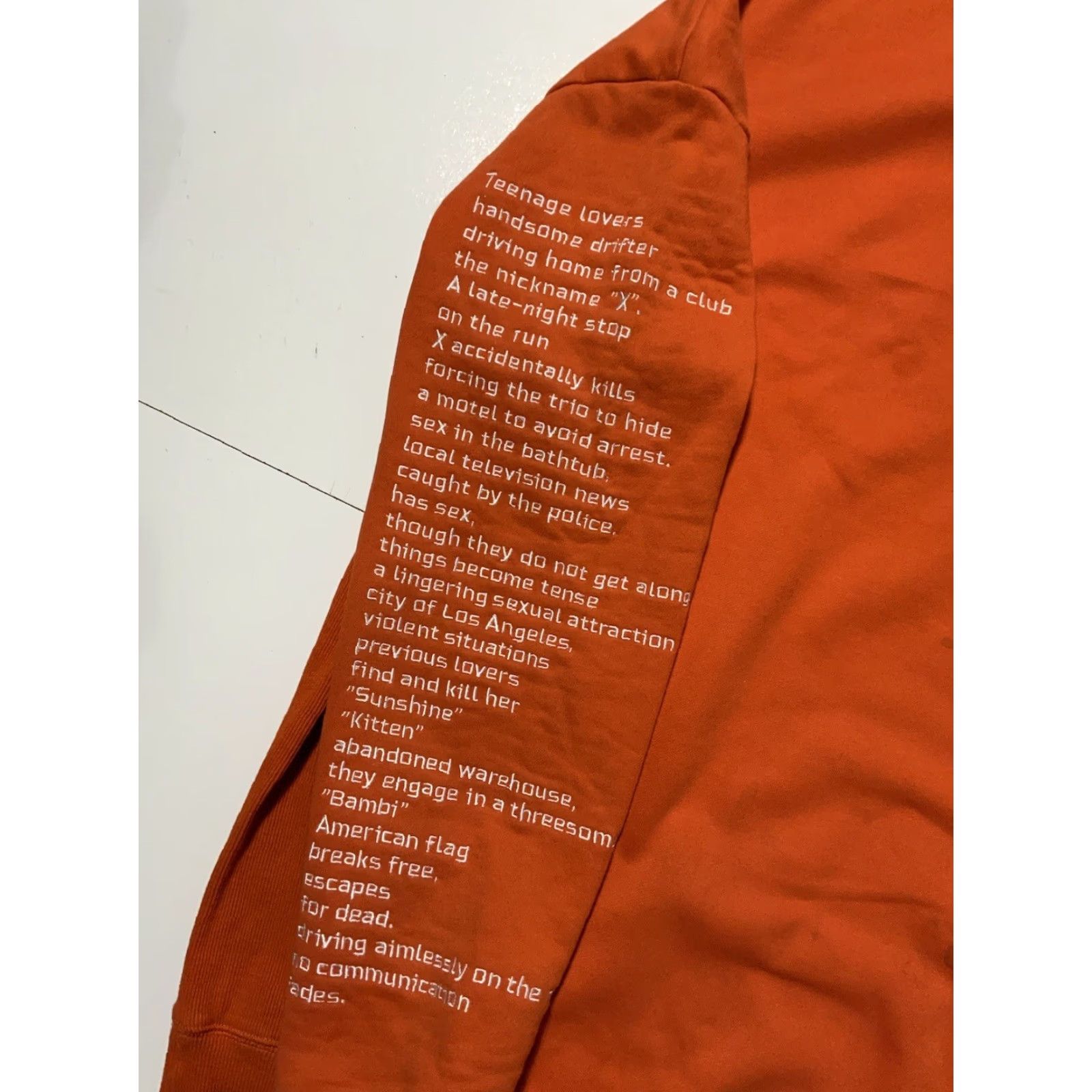 Pleasures PLEASURES Now Teenage Lovers Embroidered Orange Fleece Crewneck Sweatshirt XL Men Size XL Orange Embroidered Pullover Crewneck Sweatshirt Size US XL / EU 56 / 4 - 6 Thumbnail