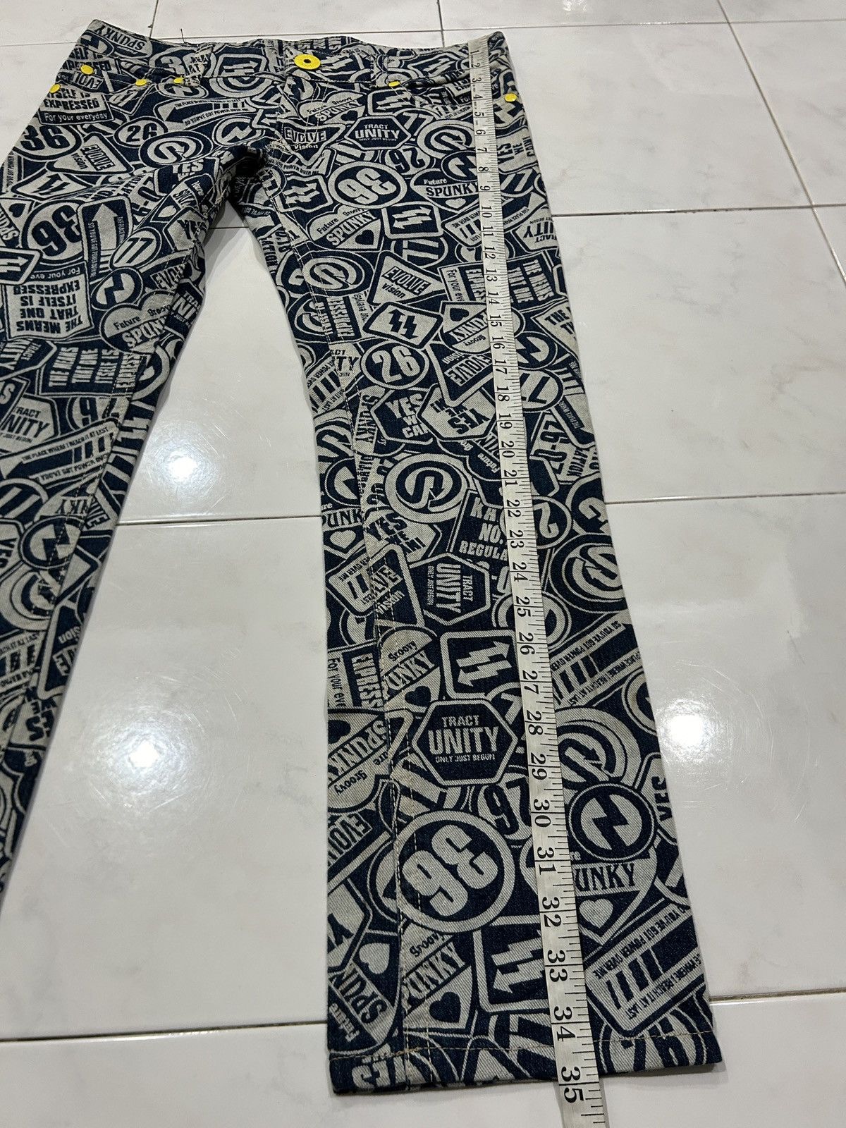 Designer × Japanese Brand Vintage Original Jeans Printed AOP Hysteric Inspired Size US 33 - 22 Thumbnail