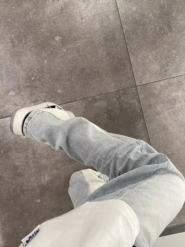 Japanese Brand Retro loose light colored micro flared jeans Size US 30 / EU 46 - 3 Thumbnail