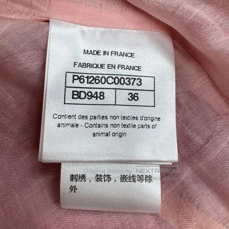 Chanel Chanel Pink Cotton Jacket for Women . Size XXS / US 00 / IT 34 - 4 Thumbnail