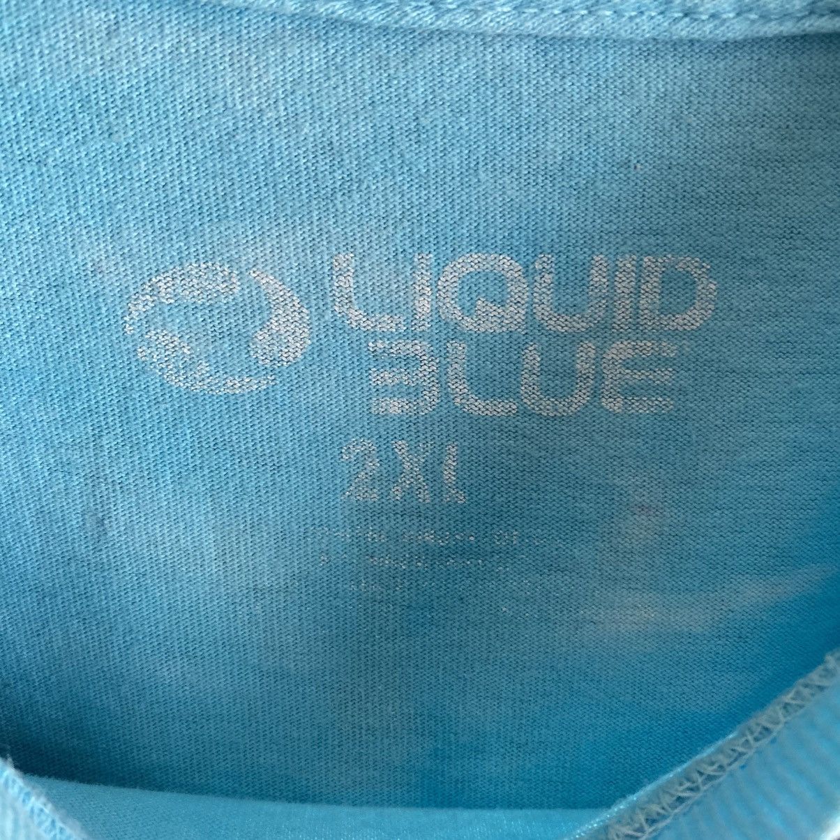 Vintage Vintage Liquid Blue Alice in Wonderland Tie Dye Tee Shirt Size US XXL / EU 58 / 5 - 6 Thumbnail