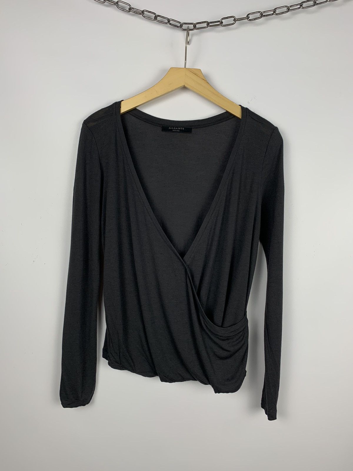 Allsaints Alllsaints Kerin LS Top Wrap Effect Long Sleeve Tee Ladies Size M / US 6-8 / IT 42-44 - 10 Thumbnail