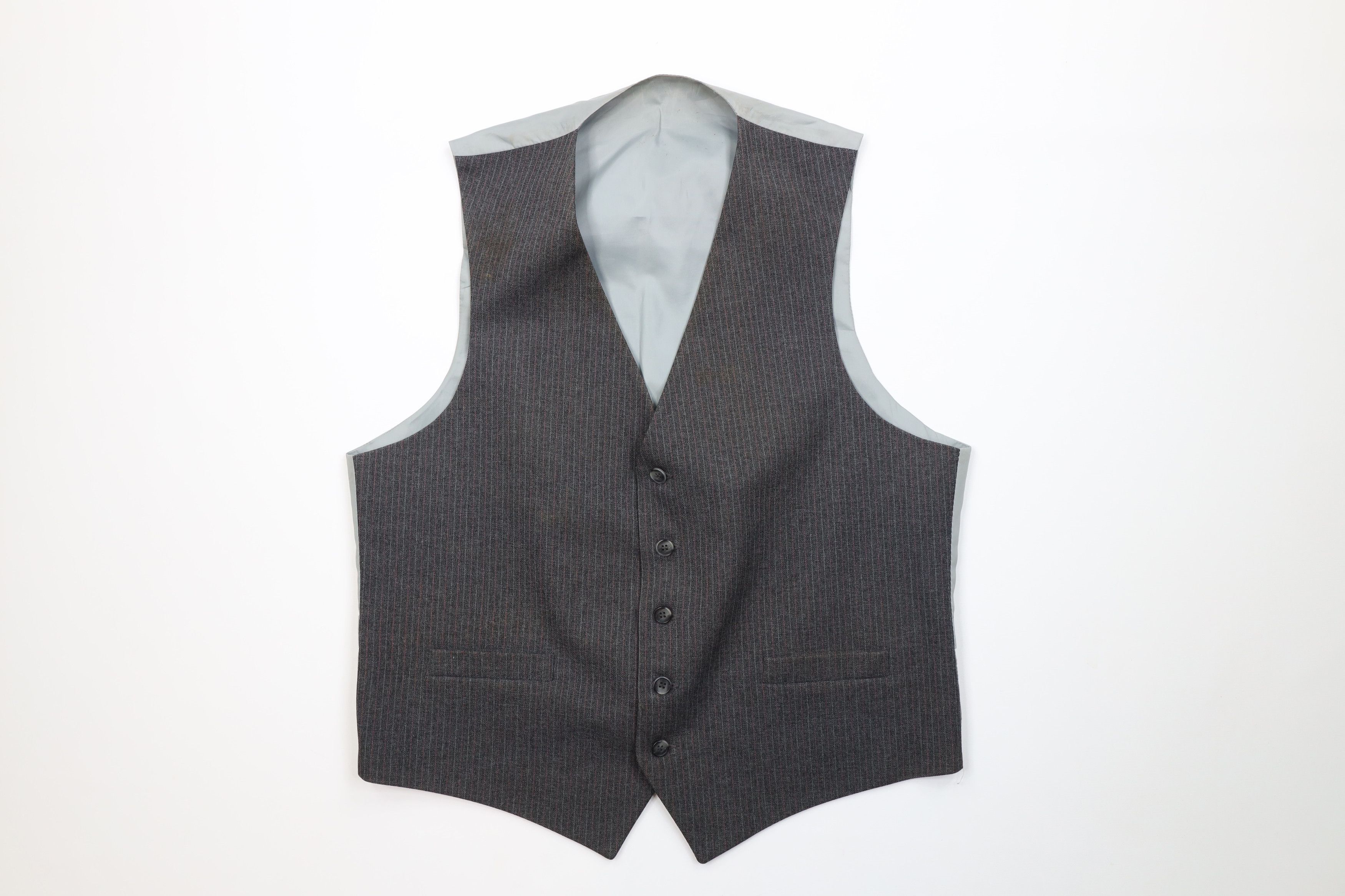 Vintage Vintage 90s Streetwear Distressed 2 Piece Suit Wedding Size 44R - 10 Thumbnail