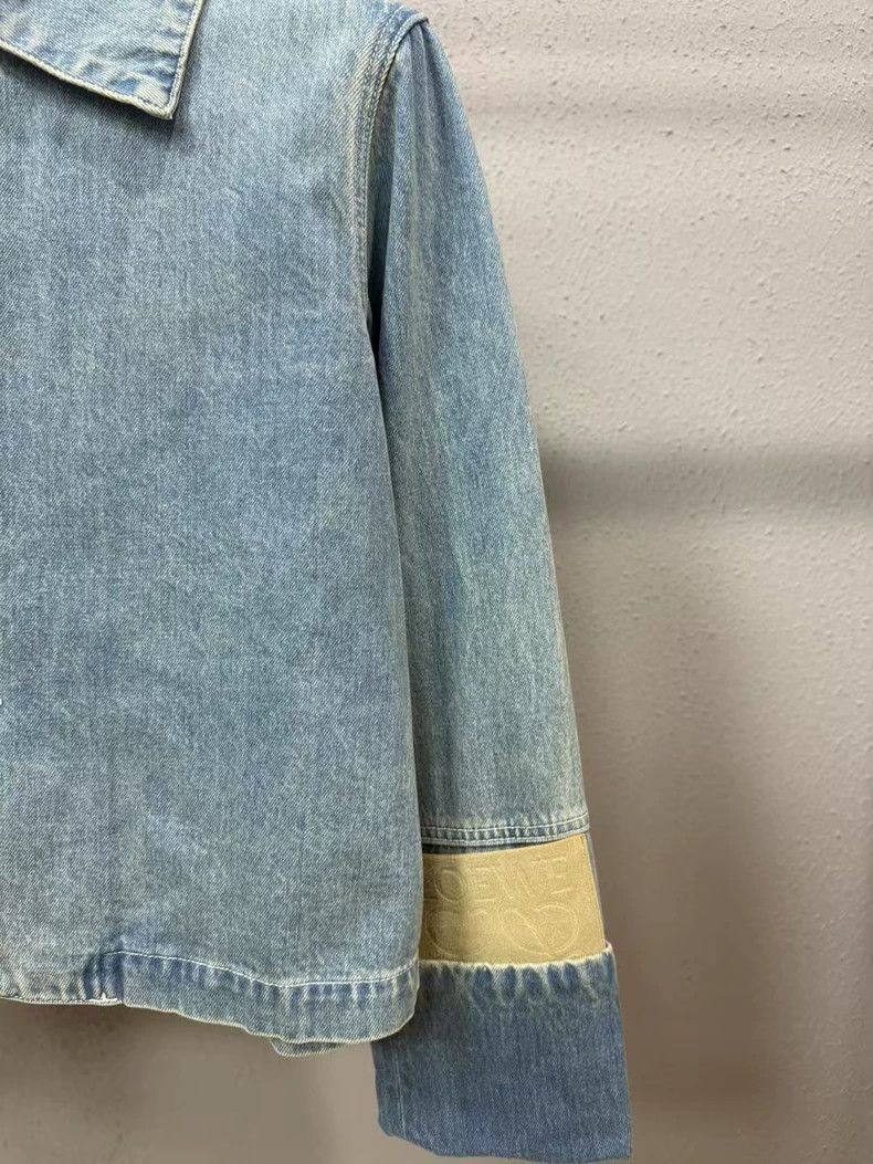 Loewe Leather Denim Jacket Size 38-2508
