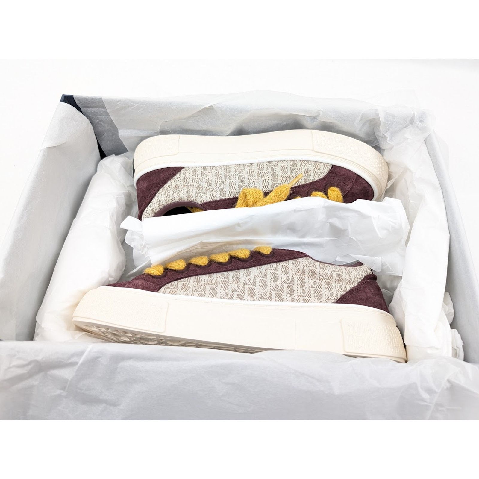 Dior o1rshd1 B33 Tennis Low-Top Sneakers in Violet/Beige Size US 8 / EU 41 - 19 Thumbnail