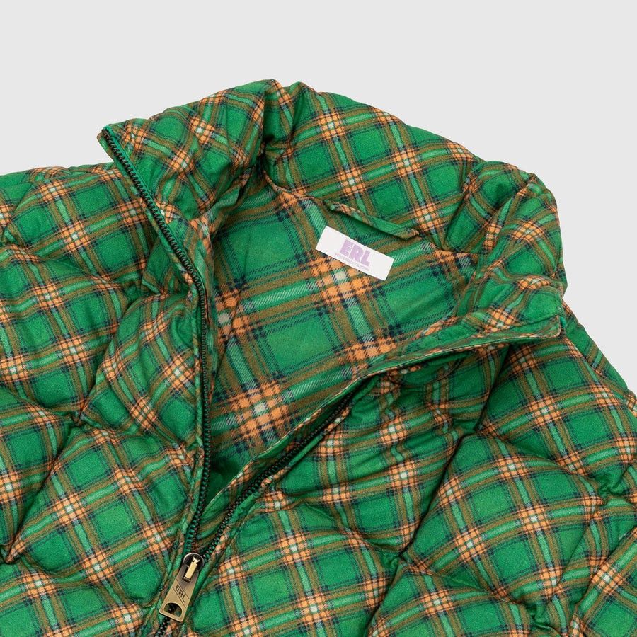 ERL o1mle0724 Plaid Puffer Jacket in Green Size US M / EU 48-50 / 2 - 2 Thumbnail