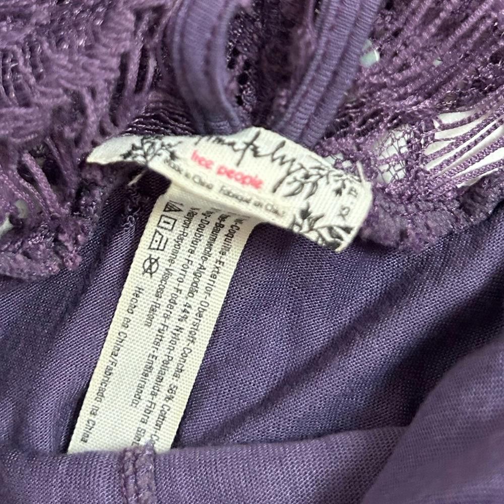 Free People Free People l She’s Got It Purple Lace Mini Dress XS Size XS / US 0-2 / IT 36-38 - 7 Thumbnail