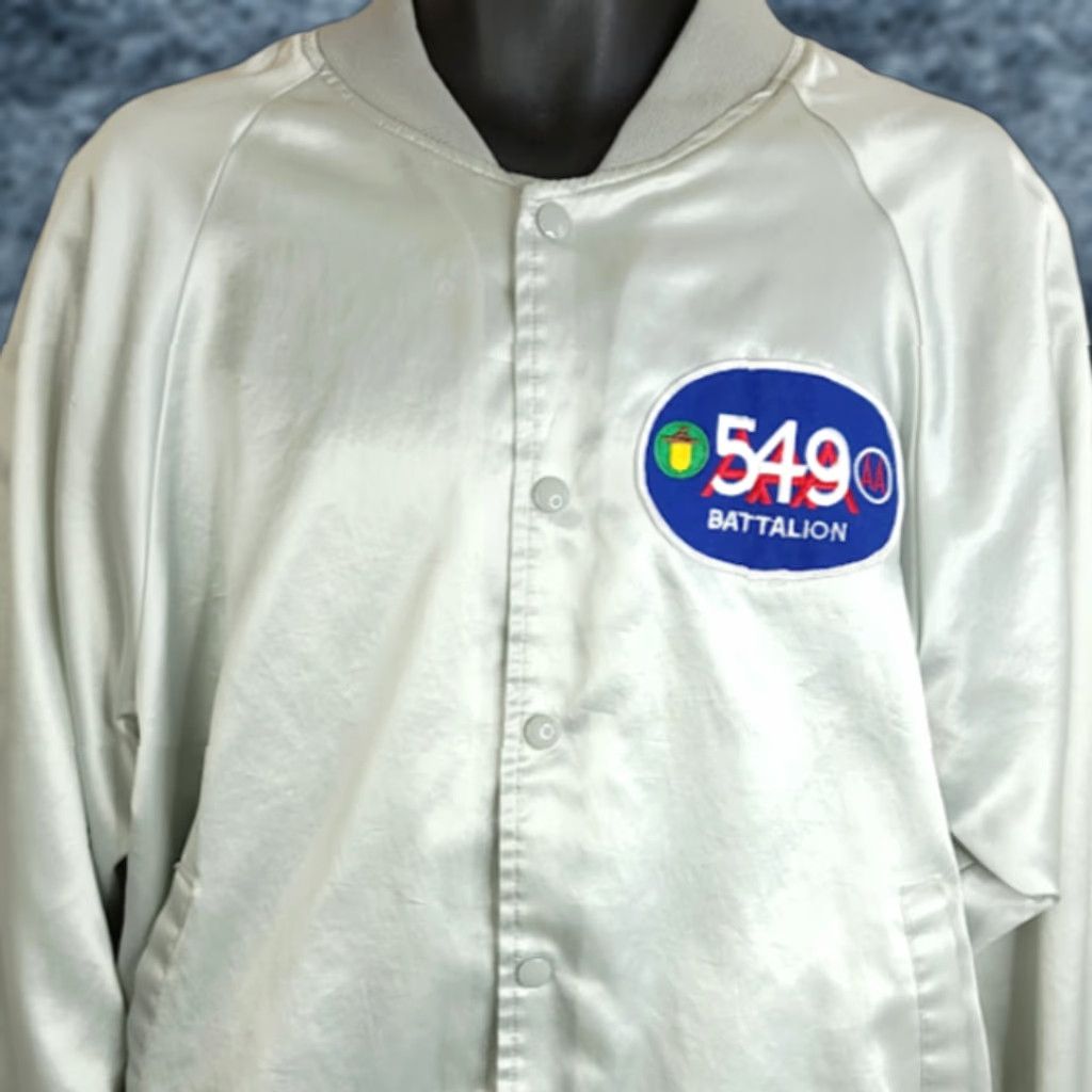 Vintage VINTAGE 549th Battalion Satin Bomber Jacket Mens Size Large 80s Made In USA Size US L / EU 52-54 / 3 - 1 Thumbnail